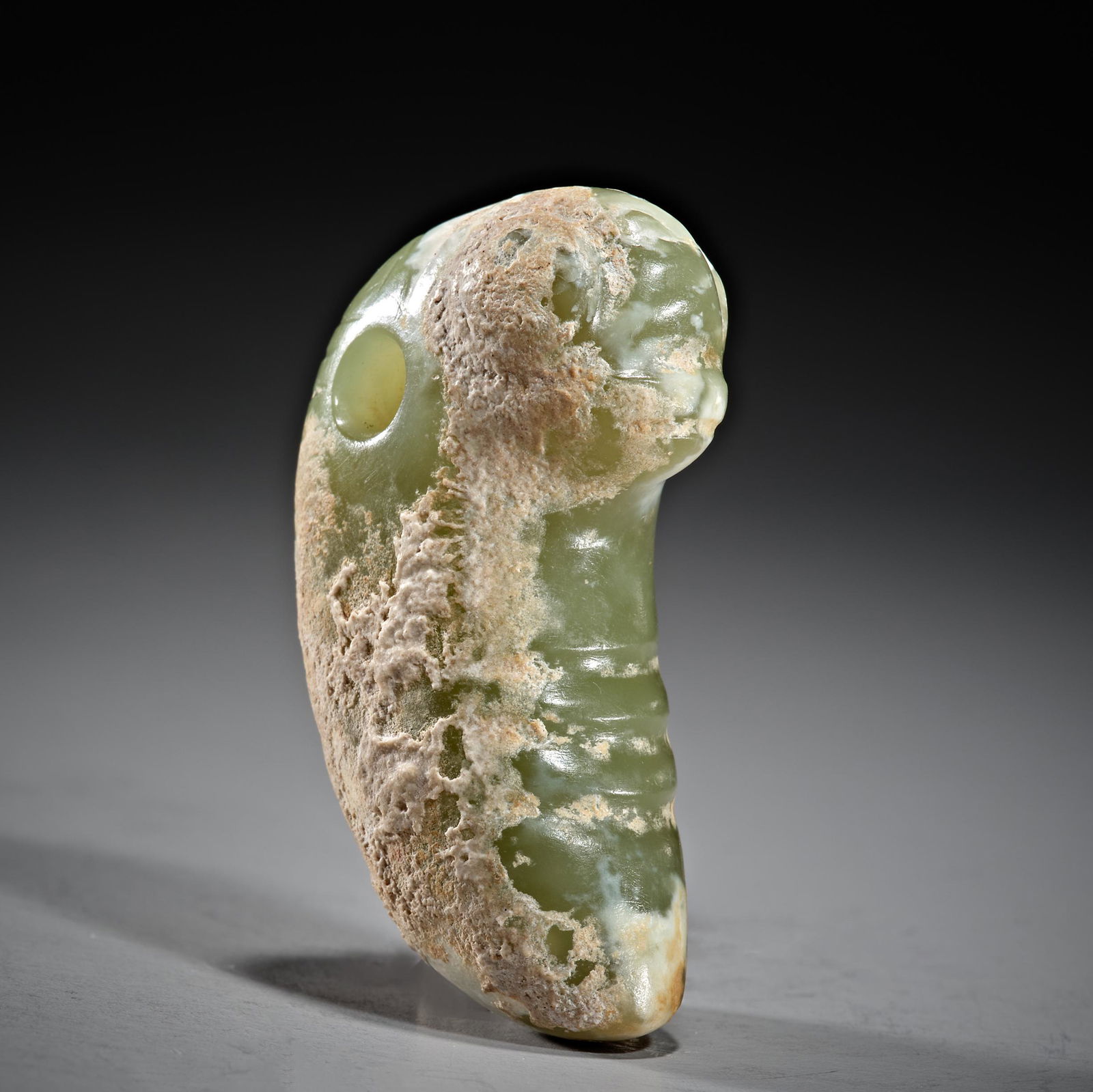 Chinese red Mountain culture jade silkworm (1 of 7)