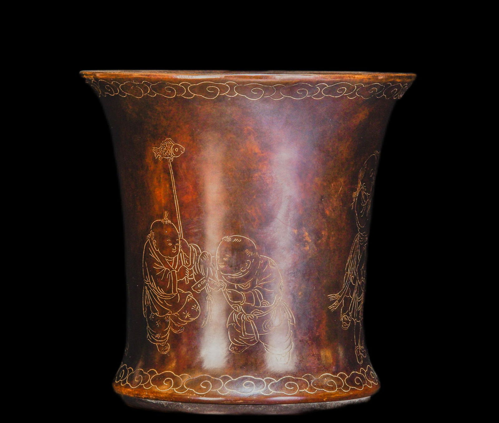 Chinese qing Dynasty pen holder (1 of 10)