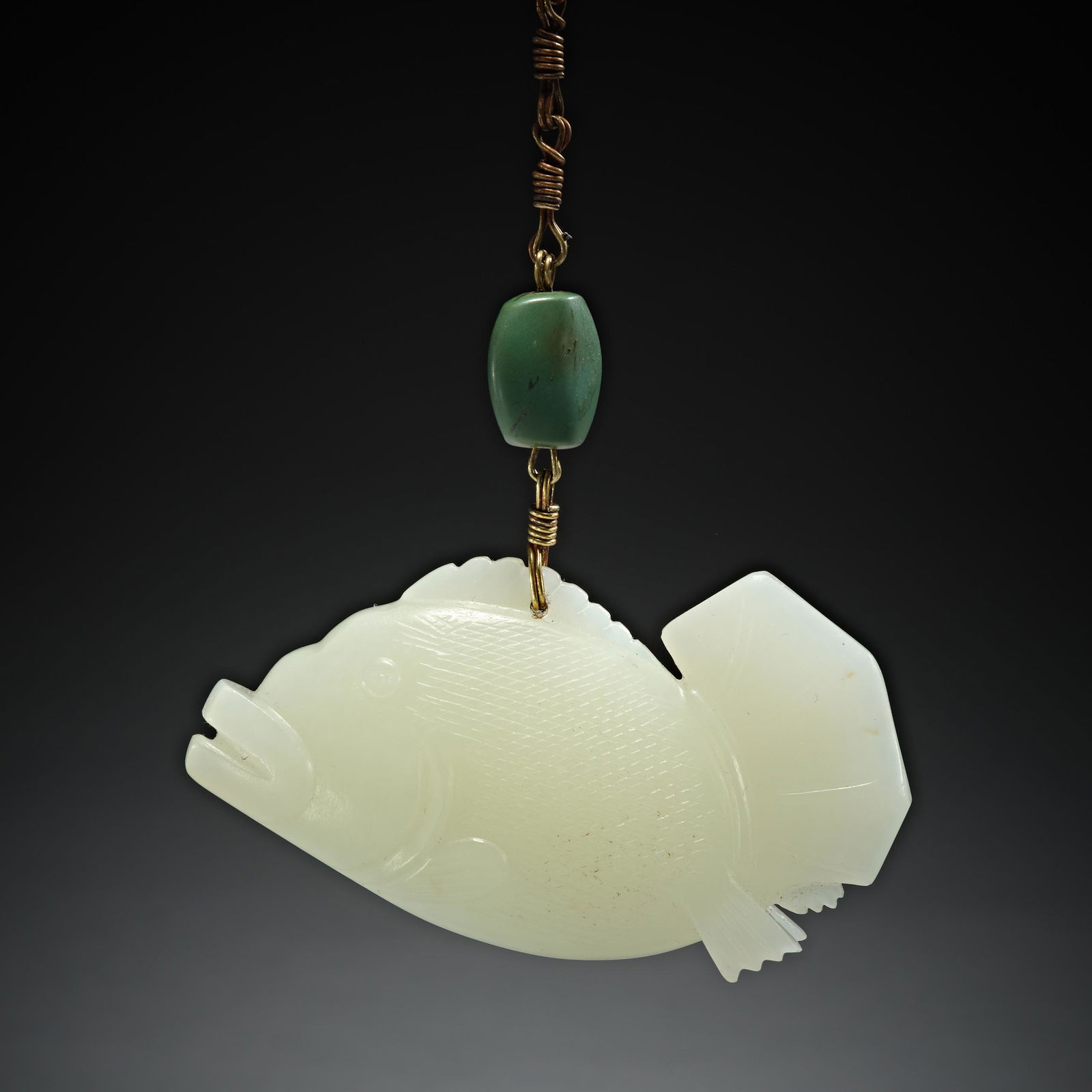 Hetian jade fish, Qing Dynasty, China (1 of 5)