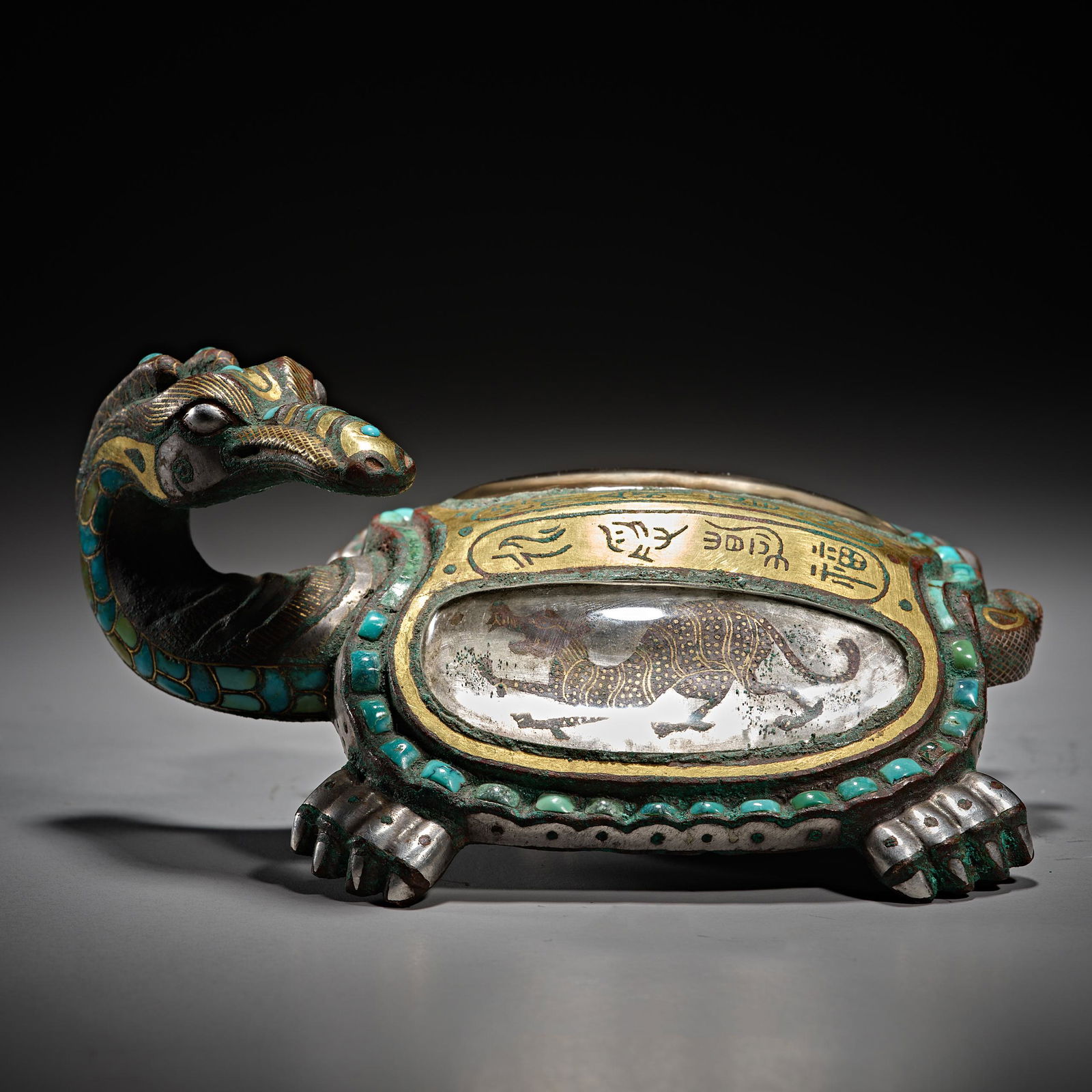 Chinese Han Dynasty gold and silver belt hook (1 of 5)