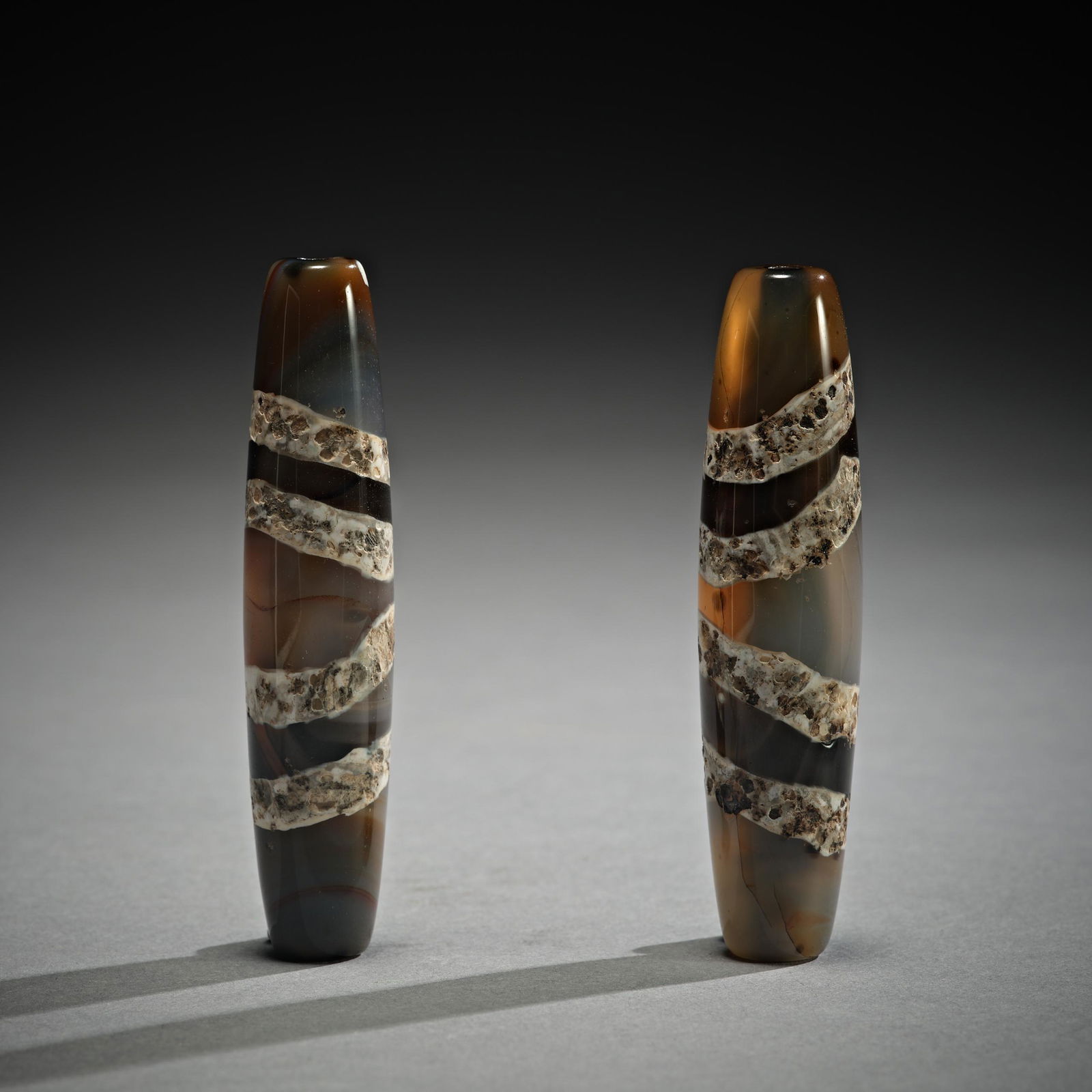 Chinese agate beads from the Qing Dynasty (1 of 3)