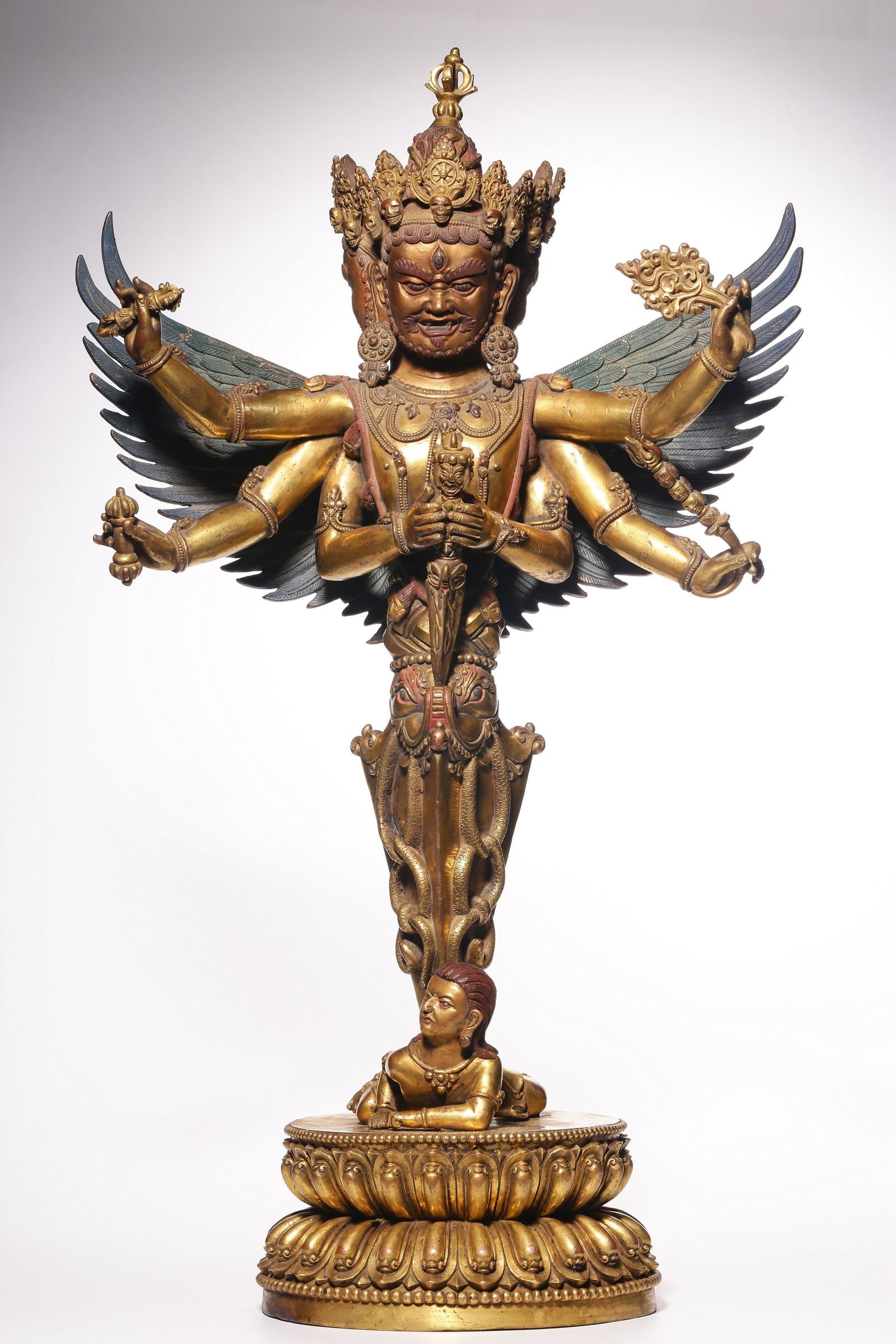 Qing Dynasty, copper gilt gold Pu Ba Jin Gang (1 of 9)