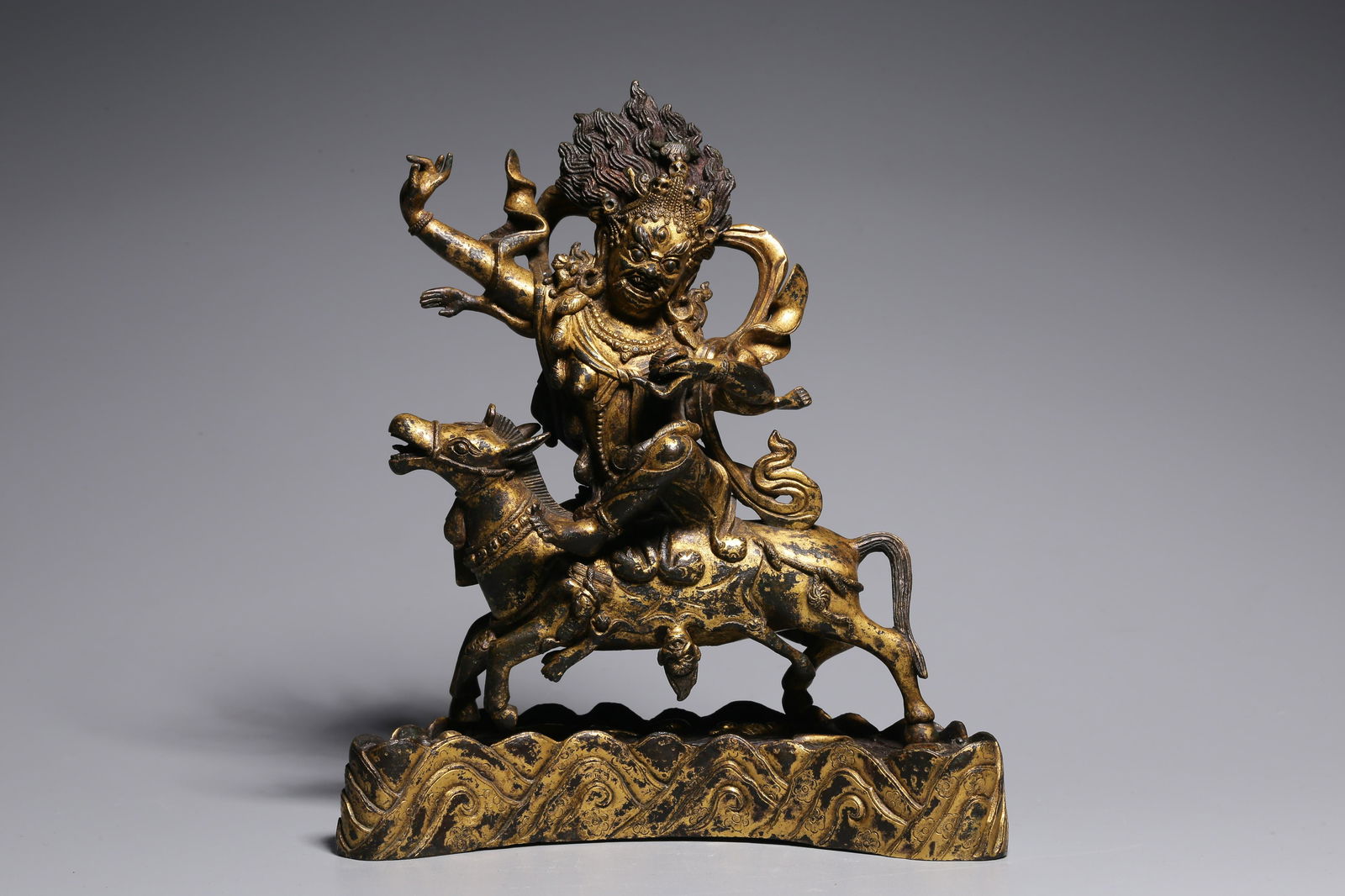 Qing Dynasty, gilt bronze auspicious mother of Heaven statue (1 of 9)