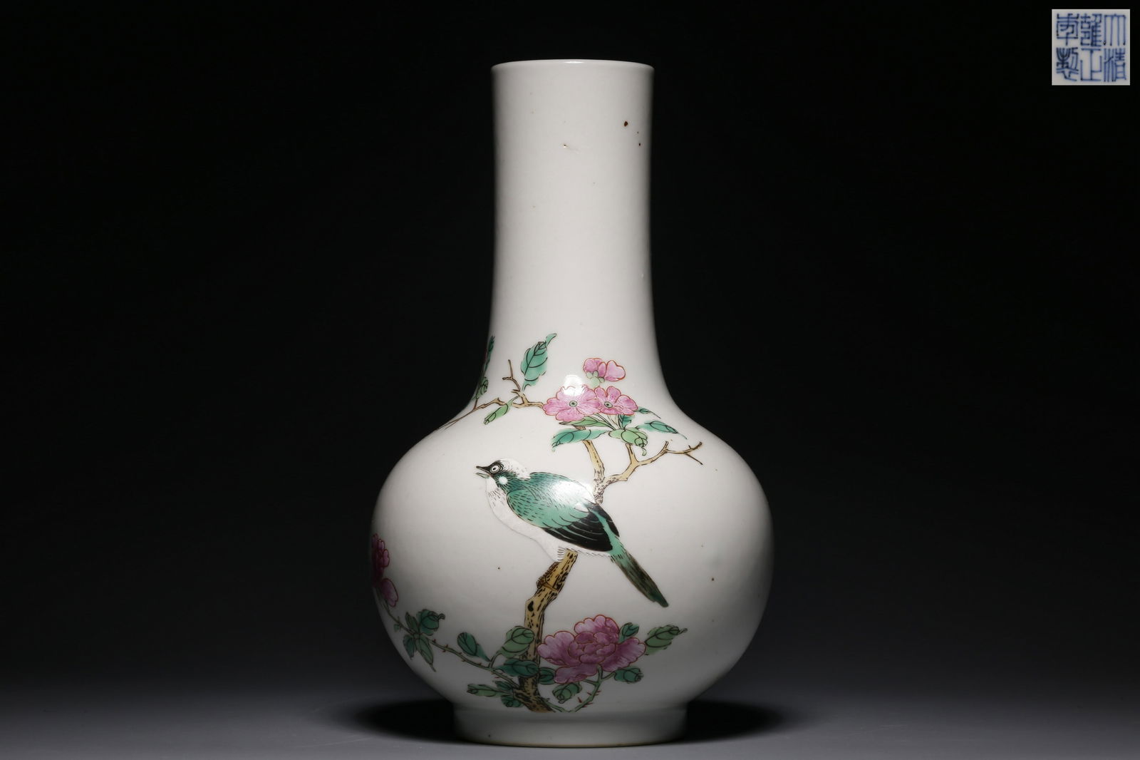 Pastel vase with flowers and birds (1 of 9)