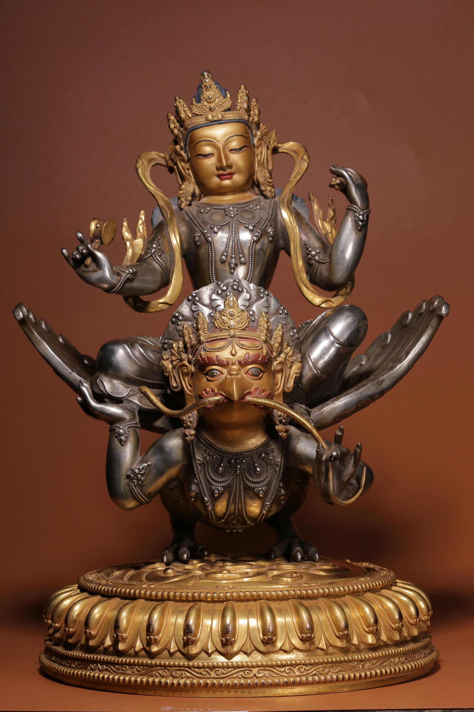 Qing Dynasty, silver gold Buddha mother gold (1 of 9)