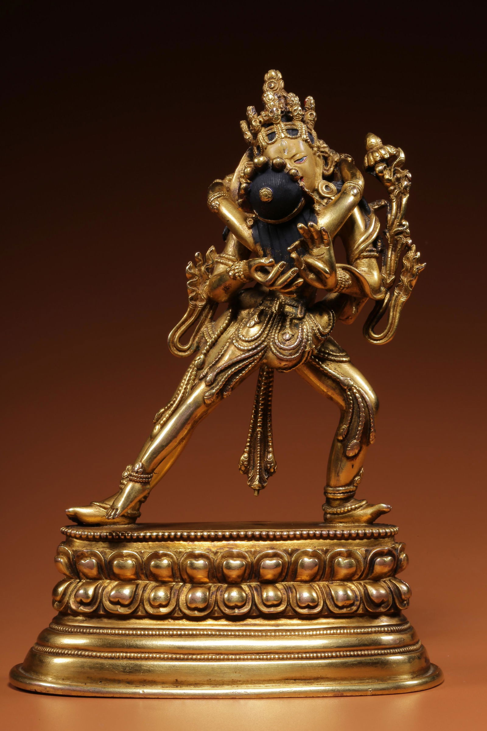 Ming Dynasty, gilt copper double body Buddha (1 of 8)