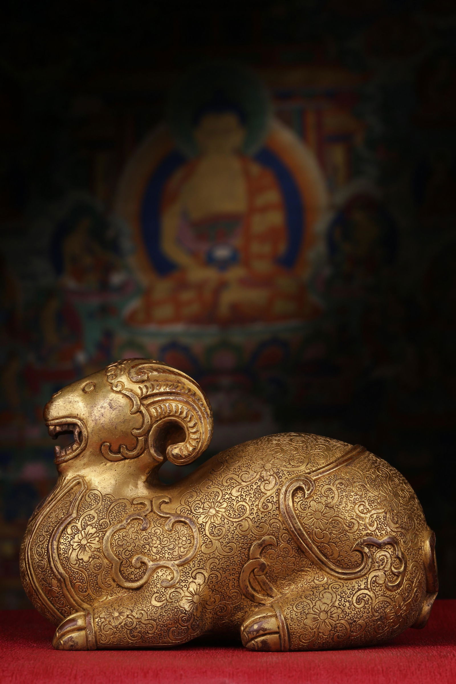 Qing Dynasty, gilt copper auspicious as one wishes ornaments (1 of 7)
