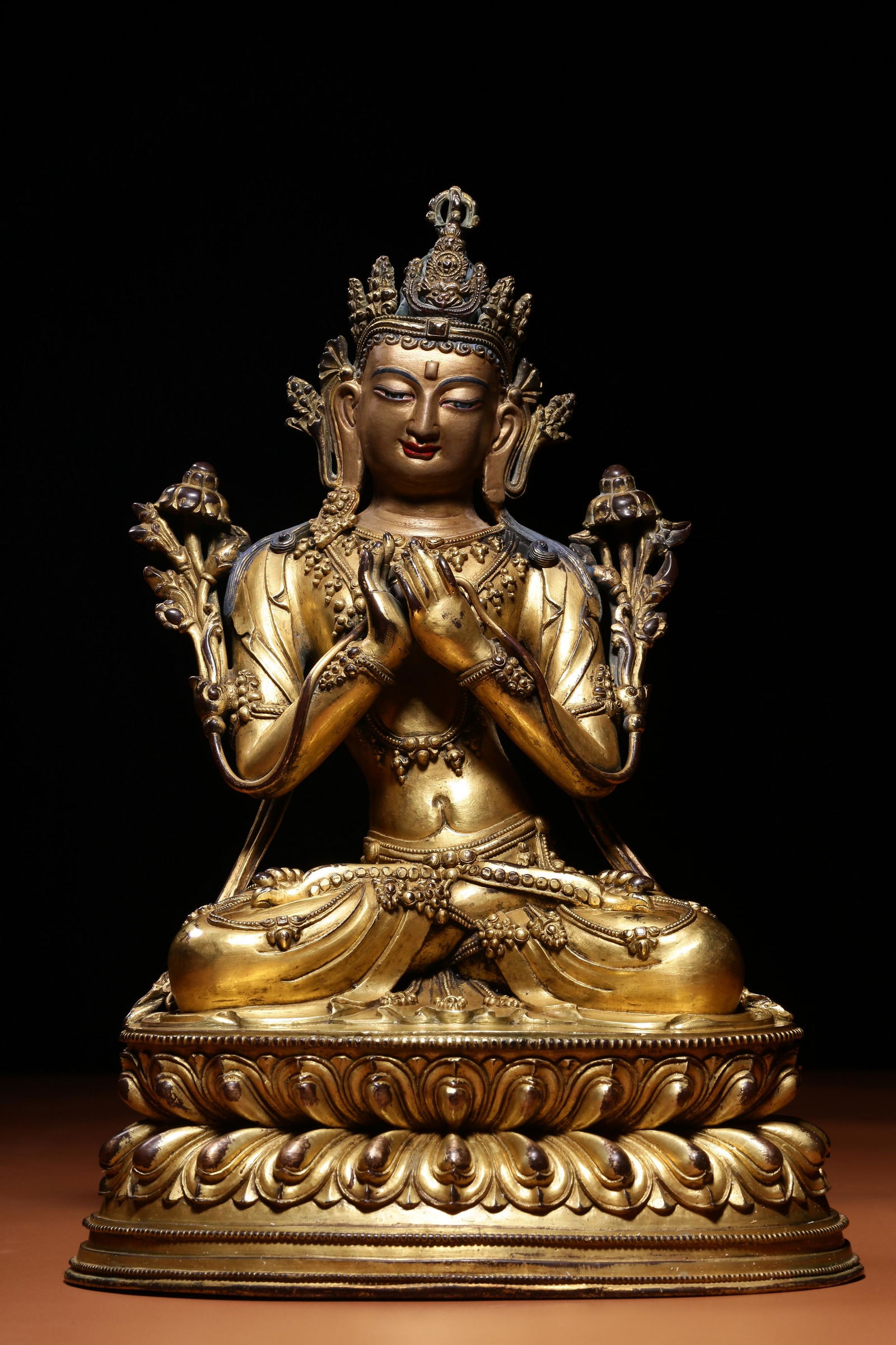 Qing Dynasty, gilt bronze seated Tara (1 of 9)