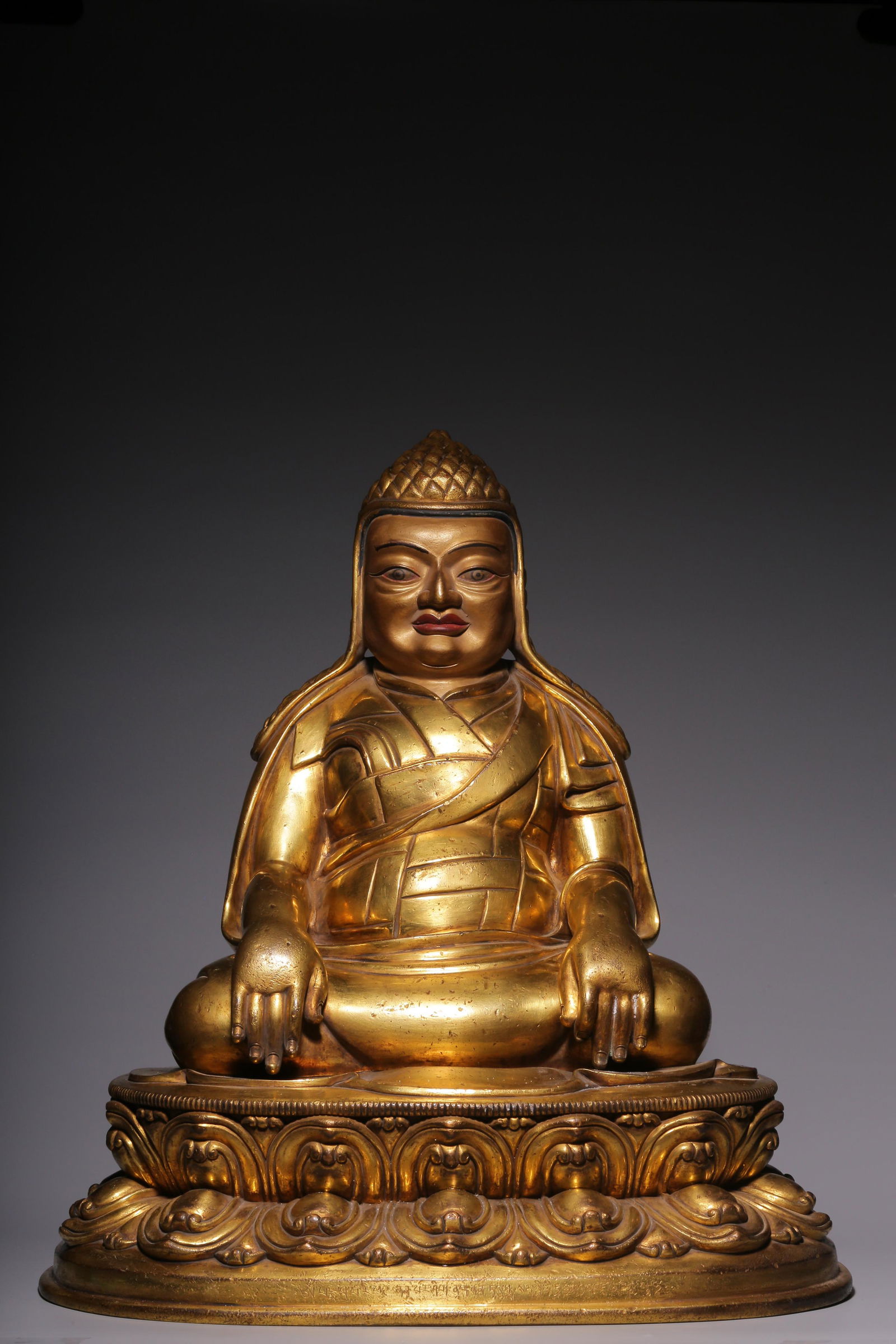 In Qing Dynasty, gilt copper Sakya school master (1 of 9)