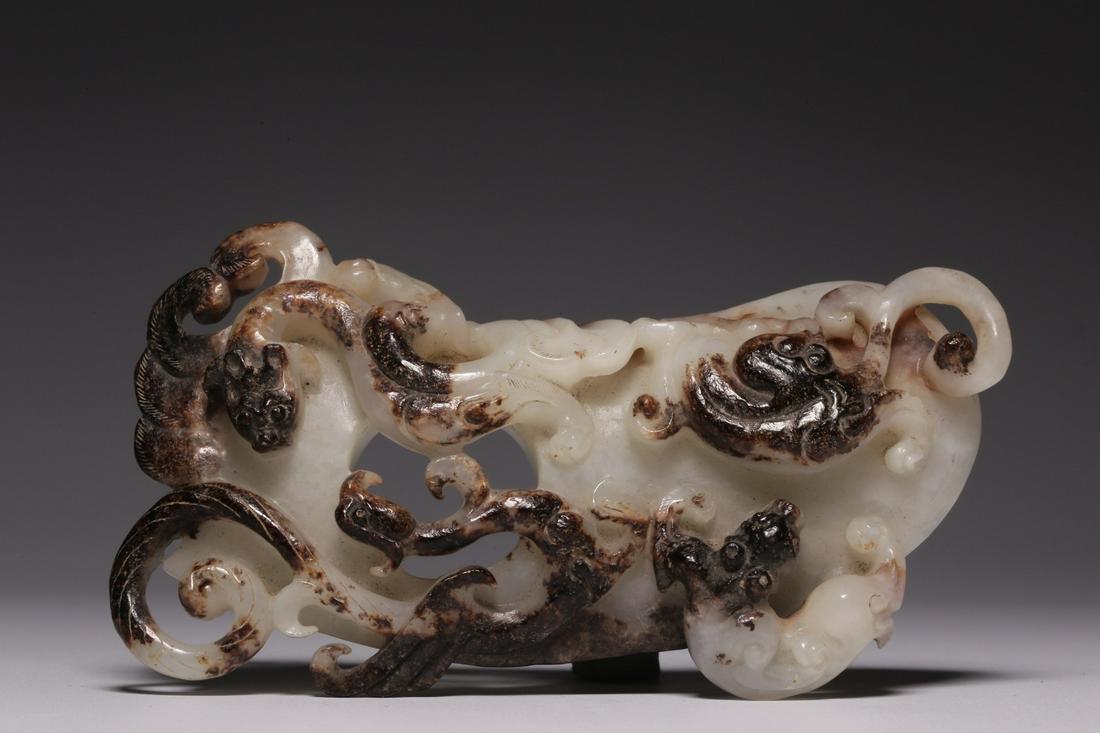 Hetian jade belt Qinli dragon chicken heart (1 of 6)