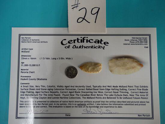 Authentic Paleo Rare Midland Point Indian Artifact (1 of 2)