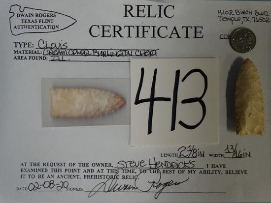 Authentic Near Perfect Paleo Clovis Point Indian (1 of 4)