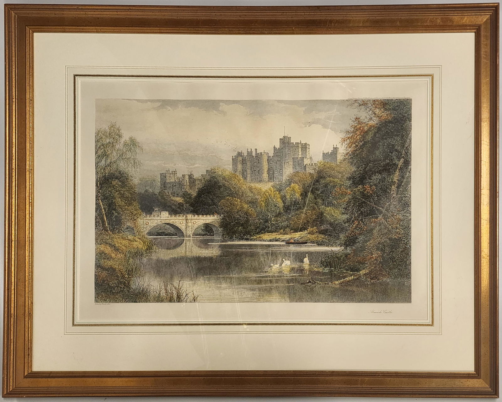 Alnwick Castle - Hand Colored Restrike Etching: David Law (English, 20th Century) Alnwick Castle Hand colored restrike etching, framed Original signature by artist, lower left Framed dimensions: 30.5 H x 40 W in Dimensions: 16.5 H x 26.5 W in All p