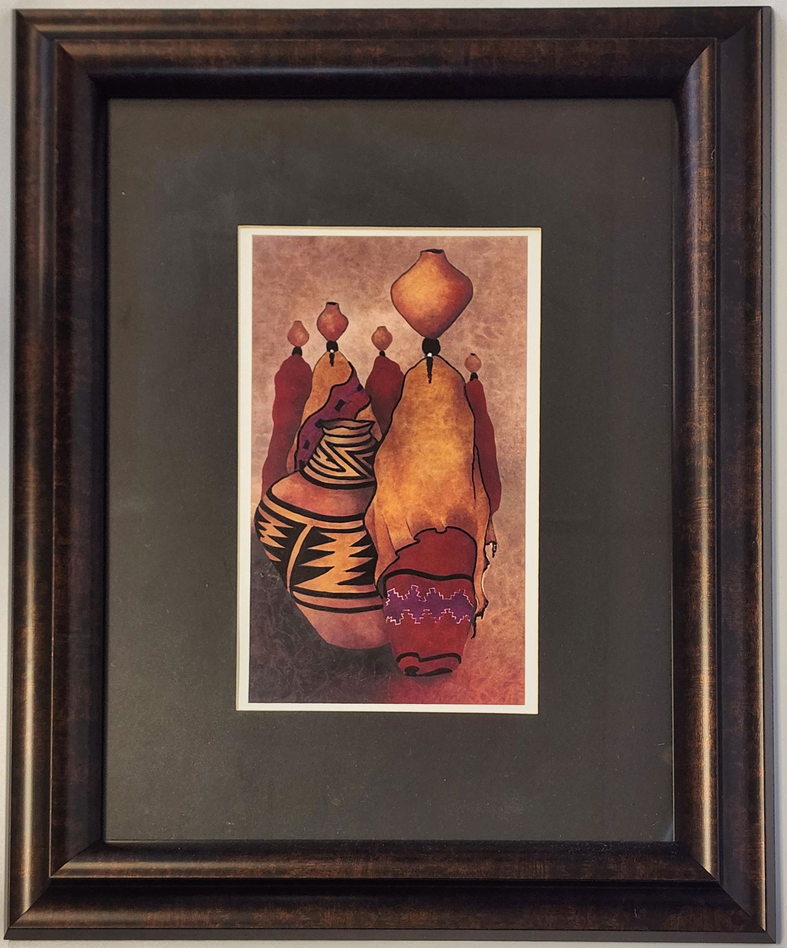 Offset Lithograph of Group of Women with Pottery (1 of 3)