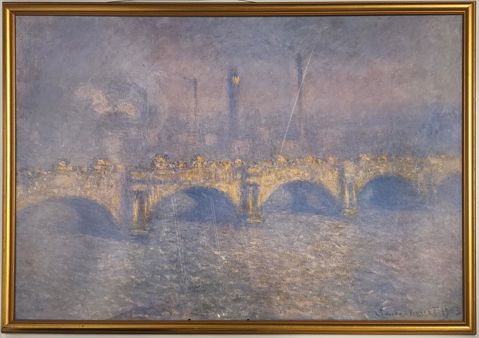 Offset Litho of Monet's 'Waterloo Bridge' (1 of 3)