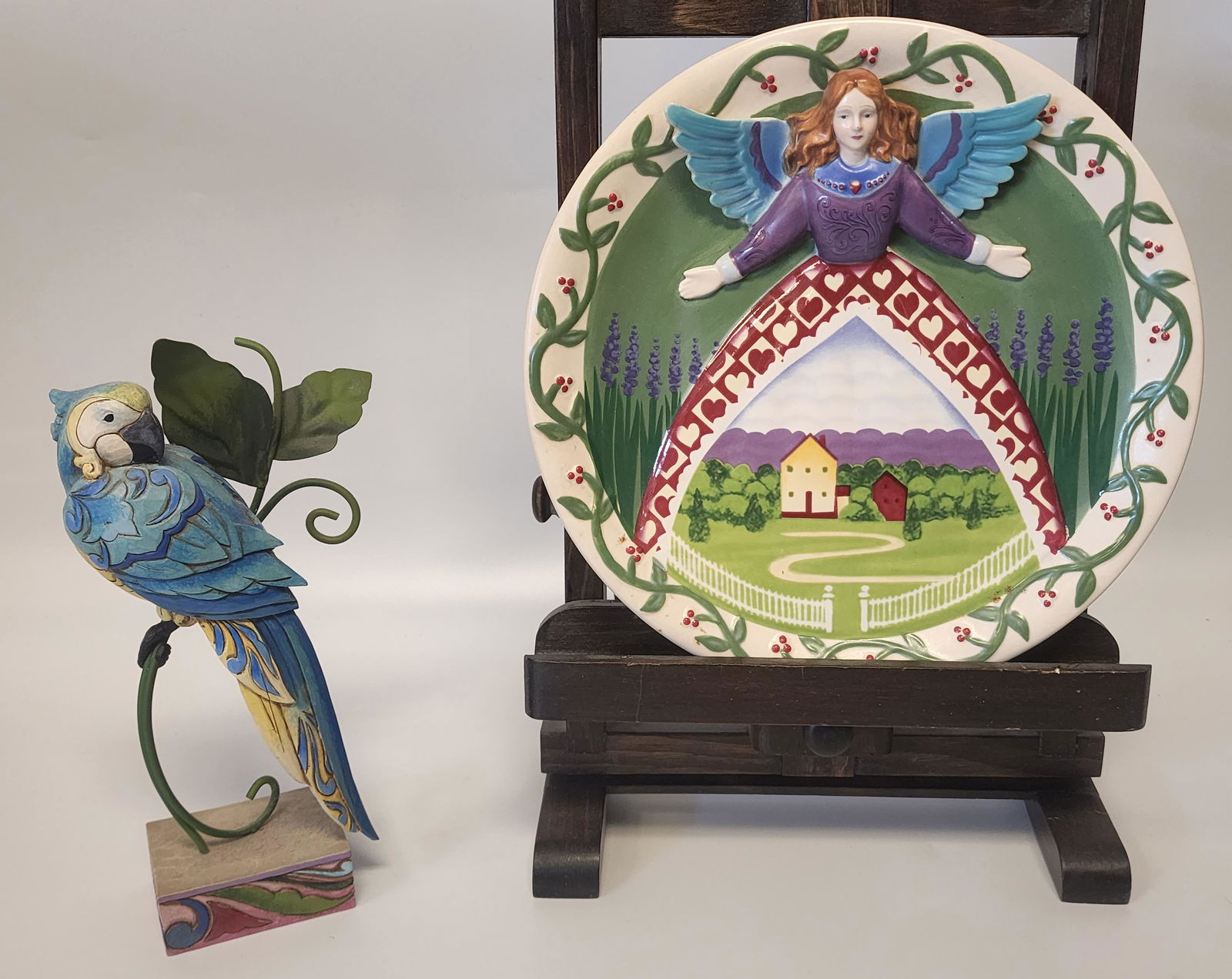 Jim Shore Decorative Plate and Bird Figure (1 of 6)