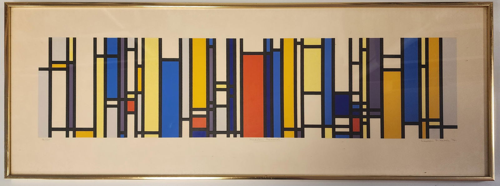 Lawren P Harris 'Mondrian Memorial' Abstract Silk Screen (1 of 5)
