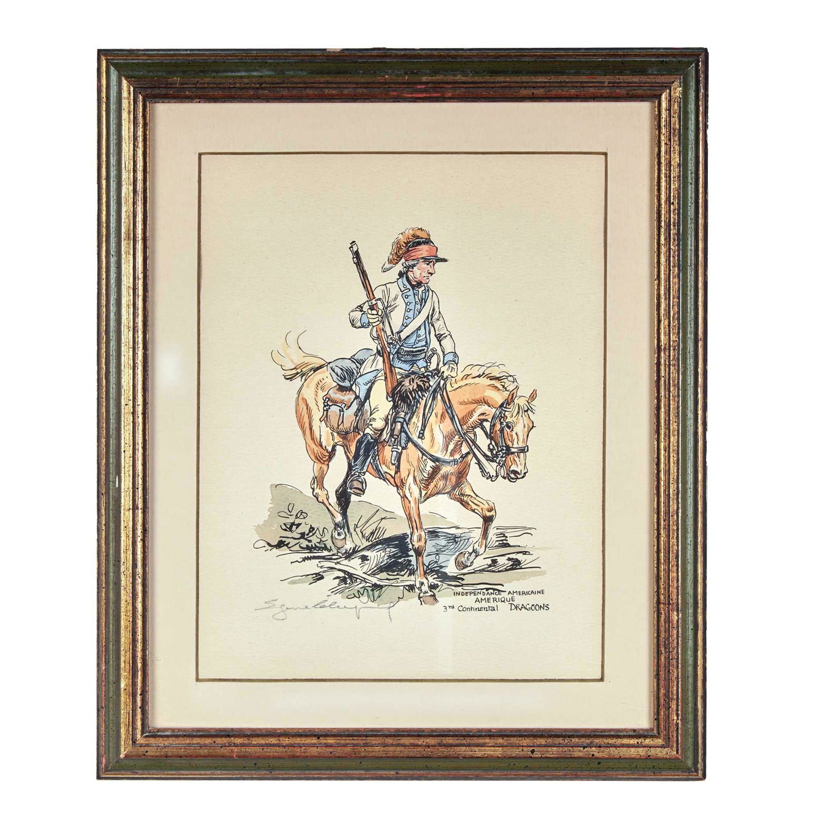 Eugene Leliepvre Independance 3rd Dragoons Lithograph (1 of 3)