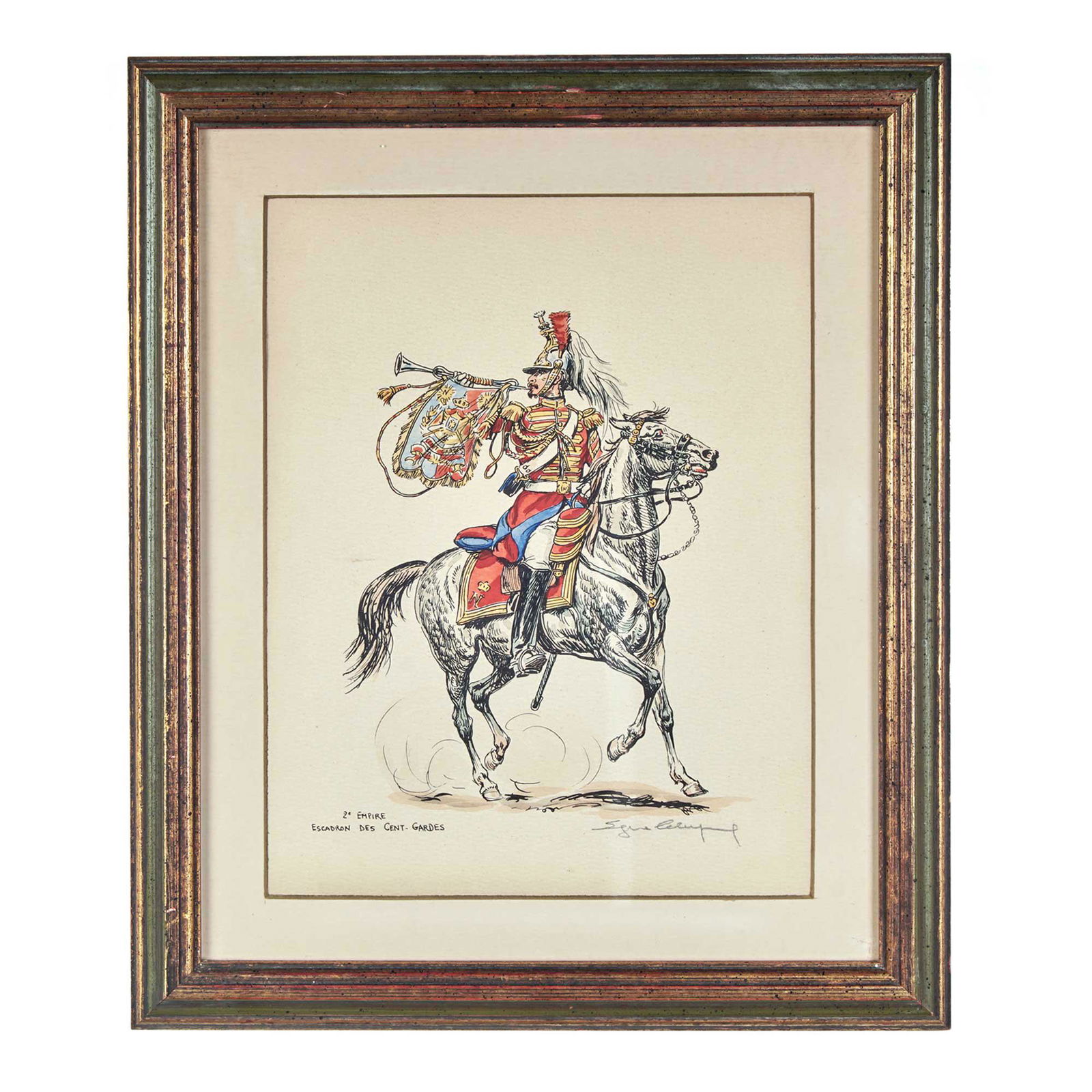 Eugene Leliepvre Escadron Des Cent Gardes Lithograph (1 of 3)