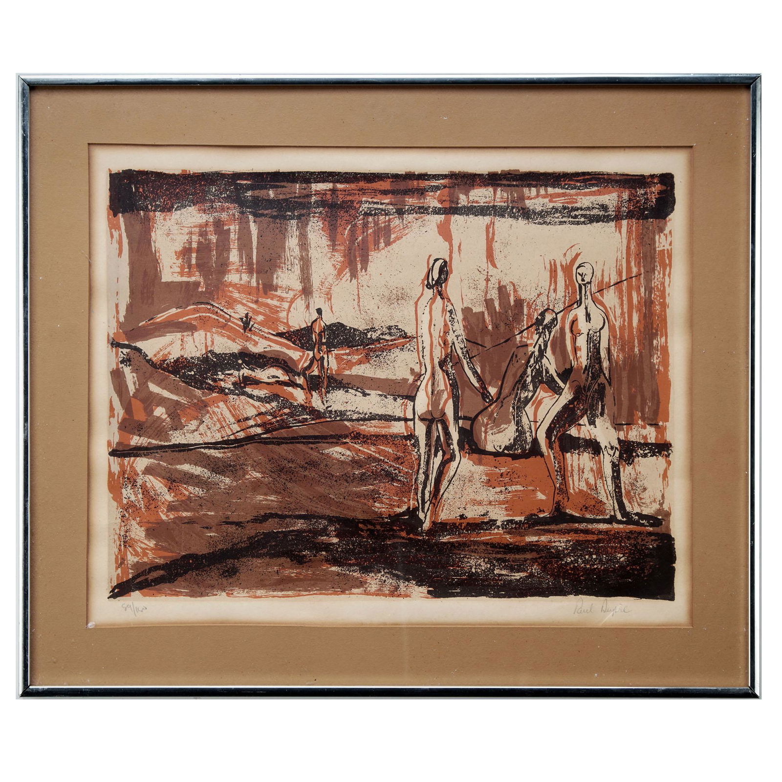 Mid Century Modern Abstract Art Signed By Paul Dupre (1 of 4)