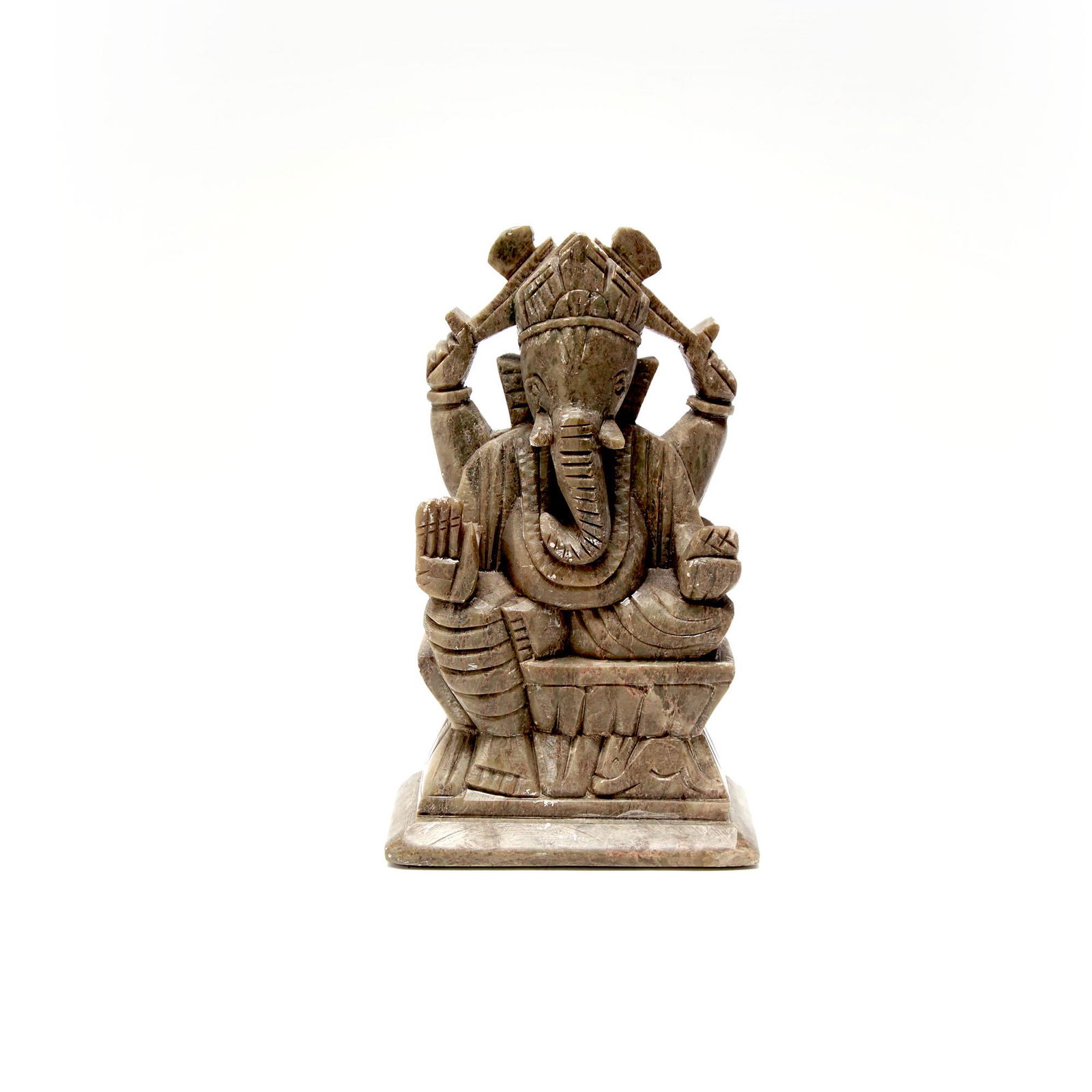 Hindu Ganesha Hand Carved Soapstone Statue (1 of 10)