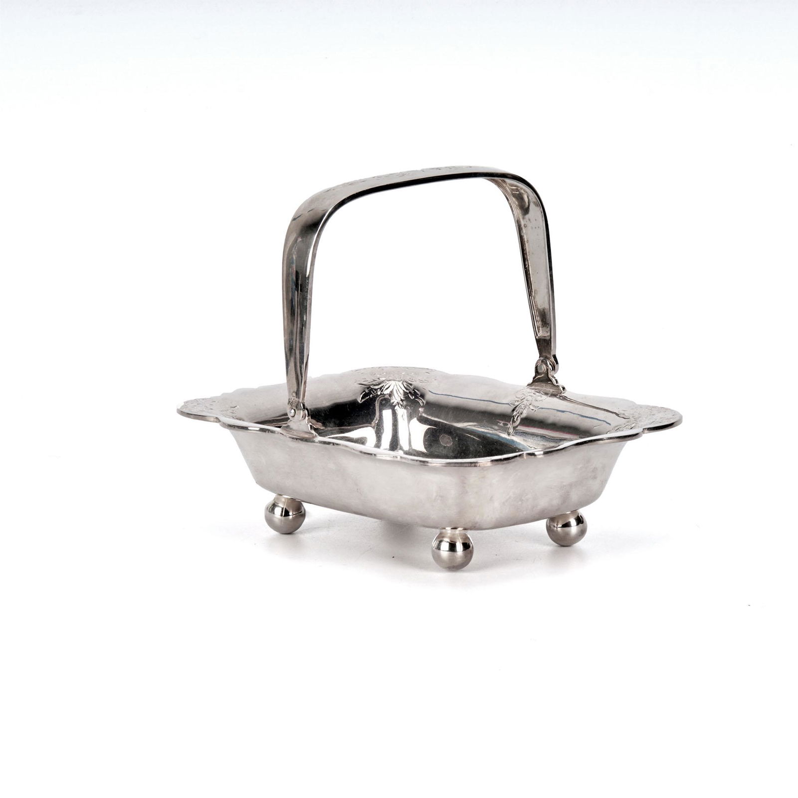 Antique Dutch Silver Bonbon Basket, D.J. Aubert & Zn (1 of 5)