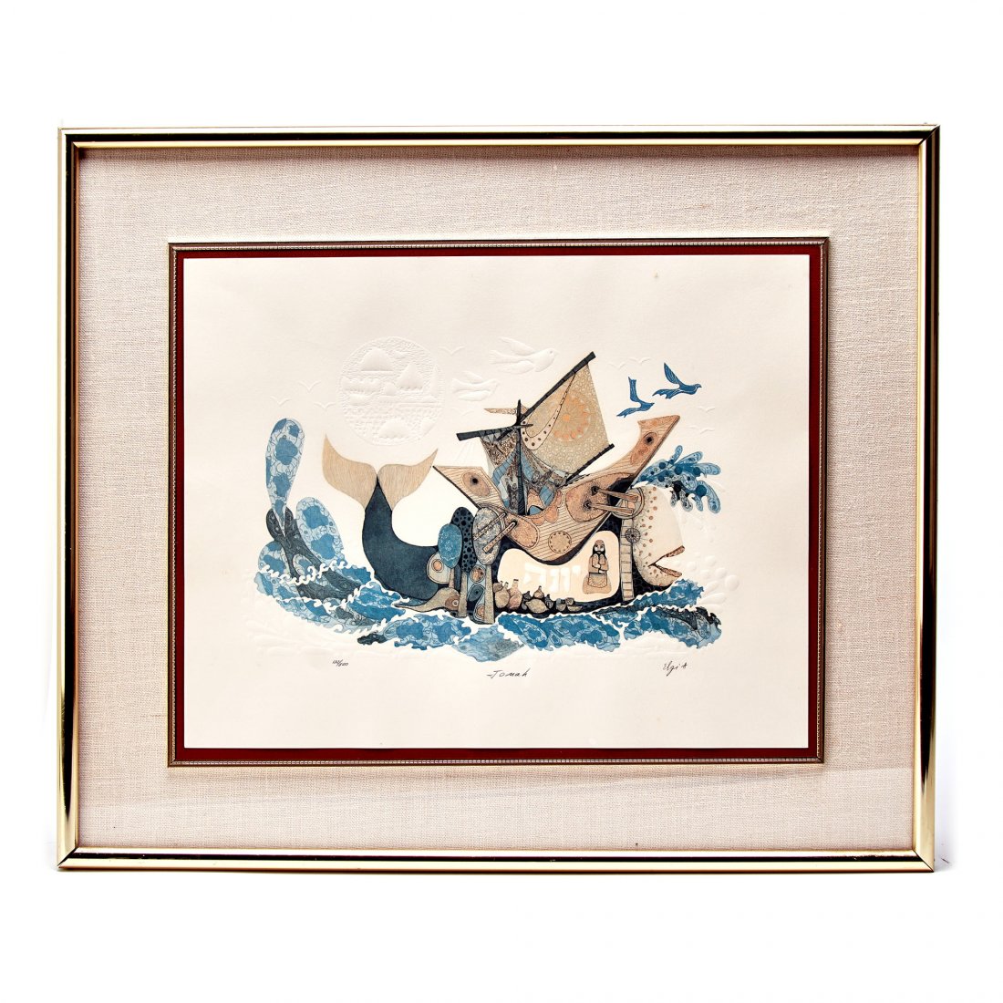 Amram Ebgi "Jonah" Limited Edition Embossed Lithograph (1 of 4)