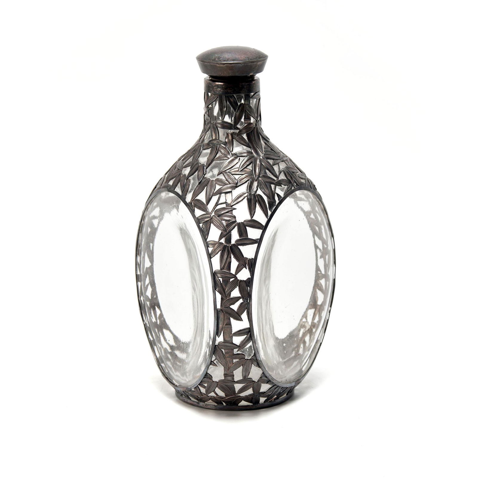 Sterling Silver 950 Pinched Bottle Decanter Bamboo (1 of 6)