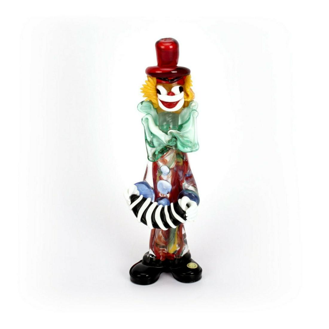 Murano Multicolor Art Glass Clown (1 of 6)