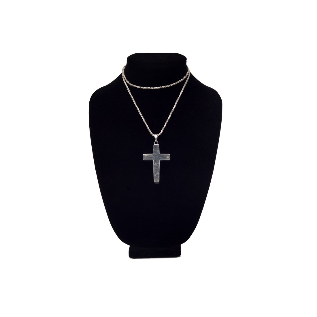 VTG Mexican Sterling SILVER Large Thick Cross Pendant (1 of 6)