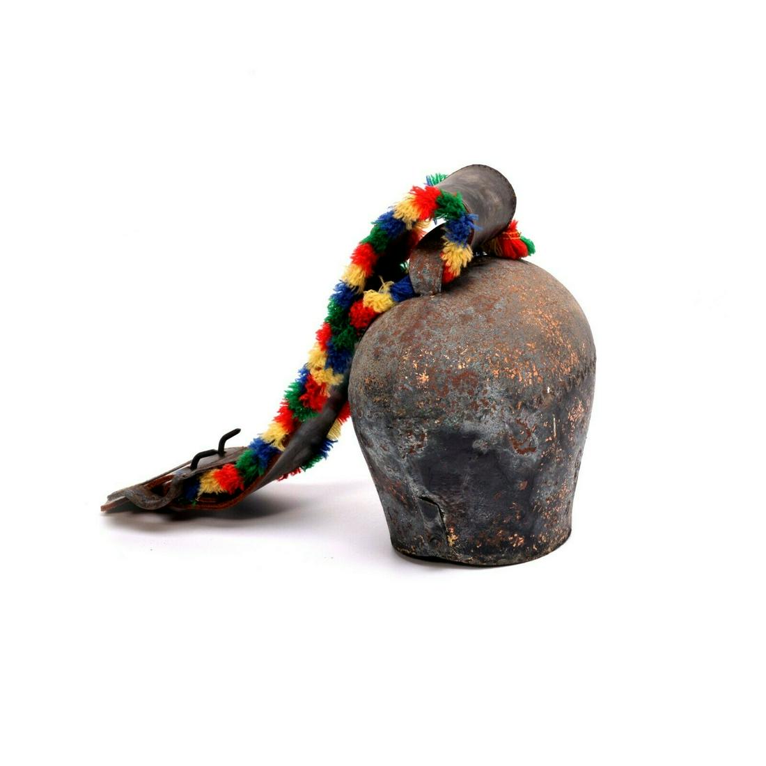 Large Antique Swiss Austrian Metal Oxen Cow Bell (1 of 6)