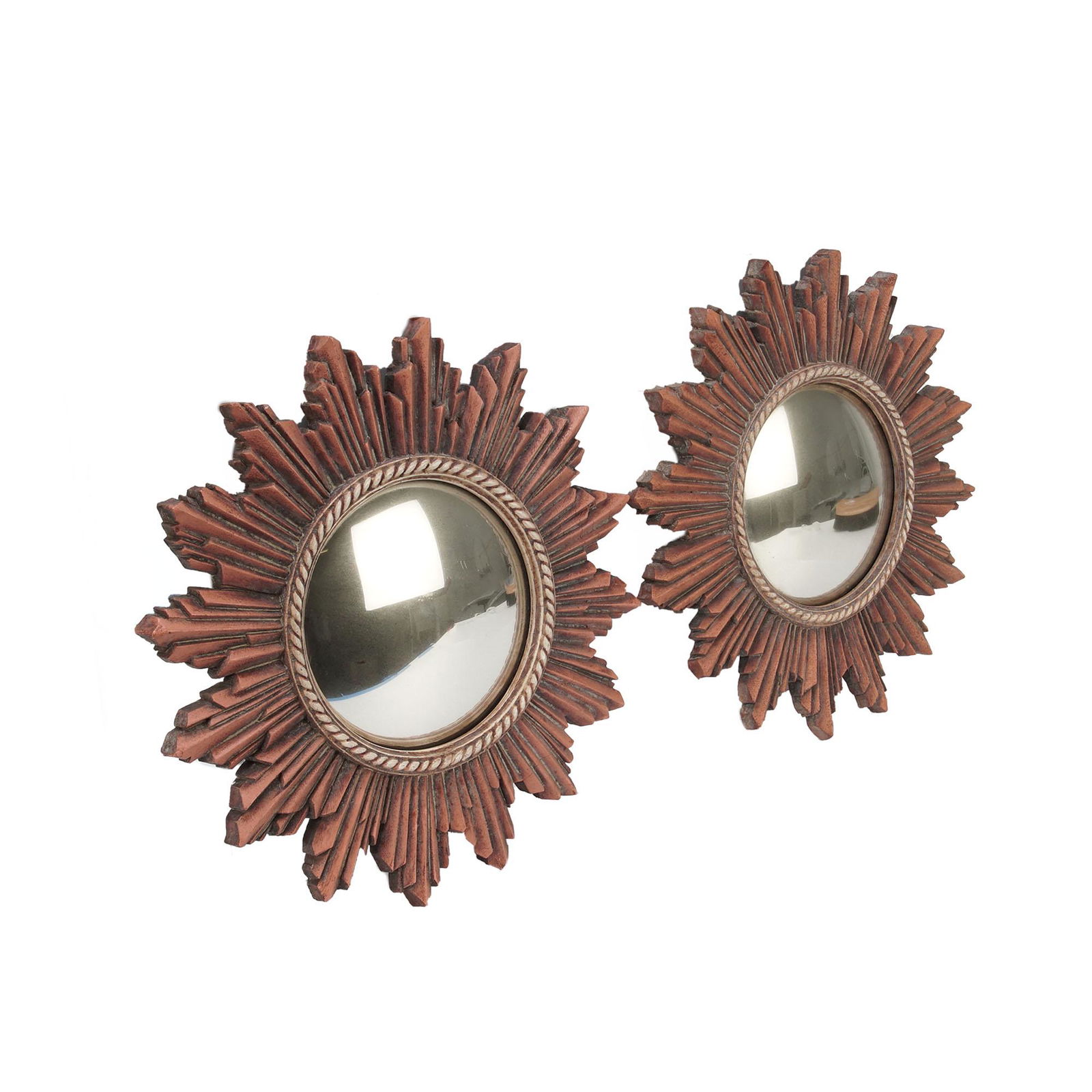 Mid Century Syroco wood sunburst mirror Pair (1 of 5)