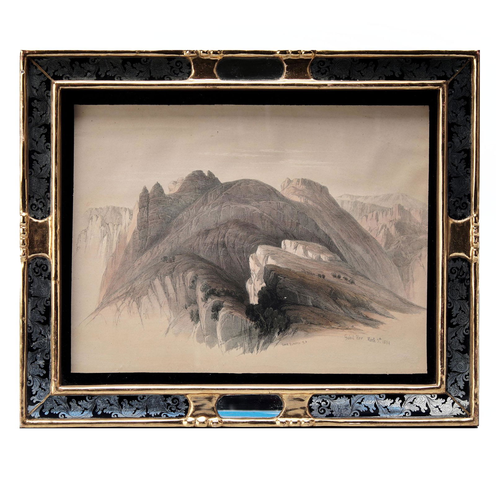 David Roberts Color Lithograph, "Gebil Hor" 1839 (1 of 6)