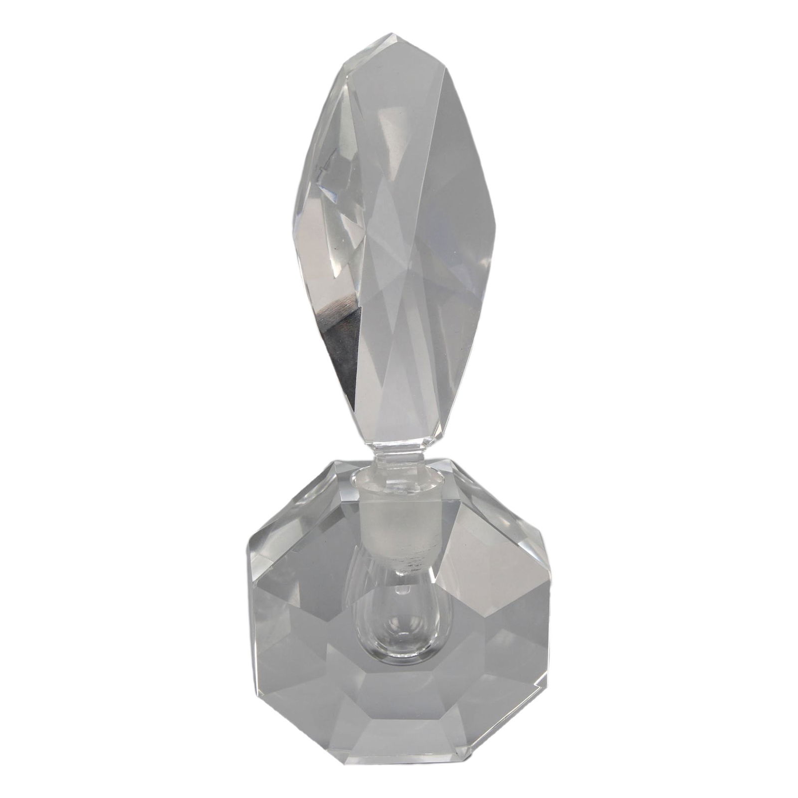 Hollywood Regency Faceted Crystal Perfume Bottle (1 of 7)