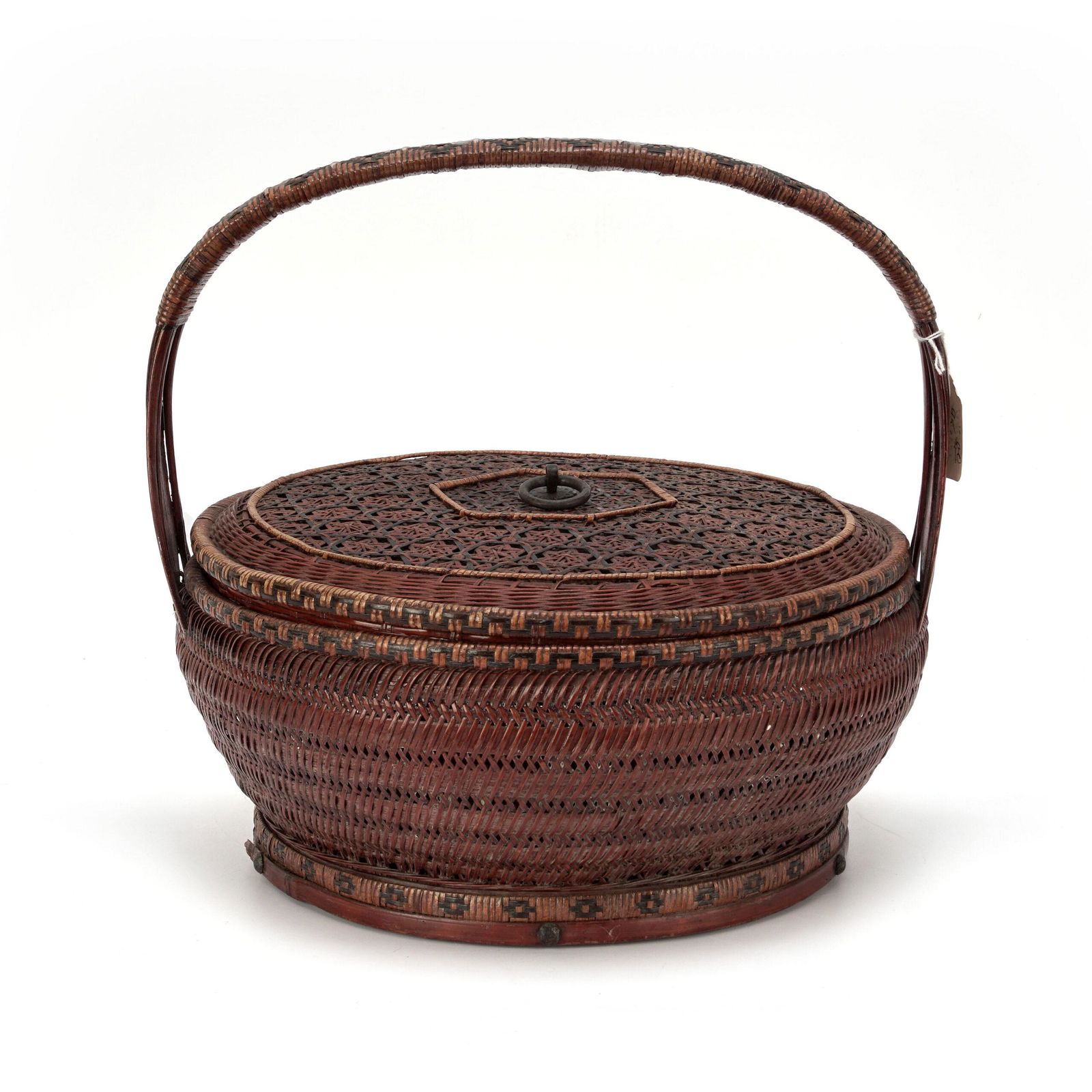 Antique 19th Century Chinese Market Rattan Basket (1 of 5)