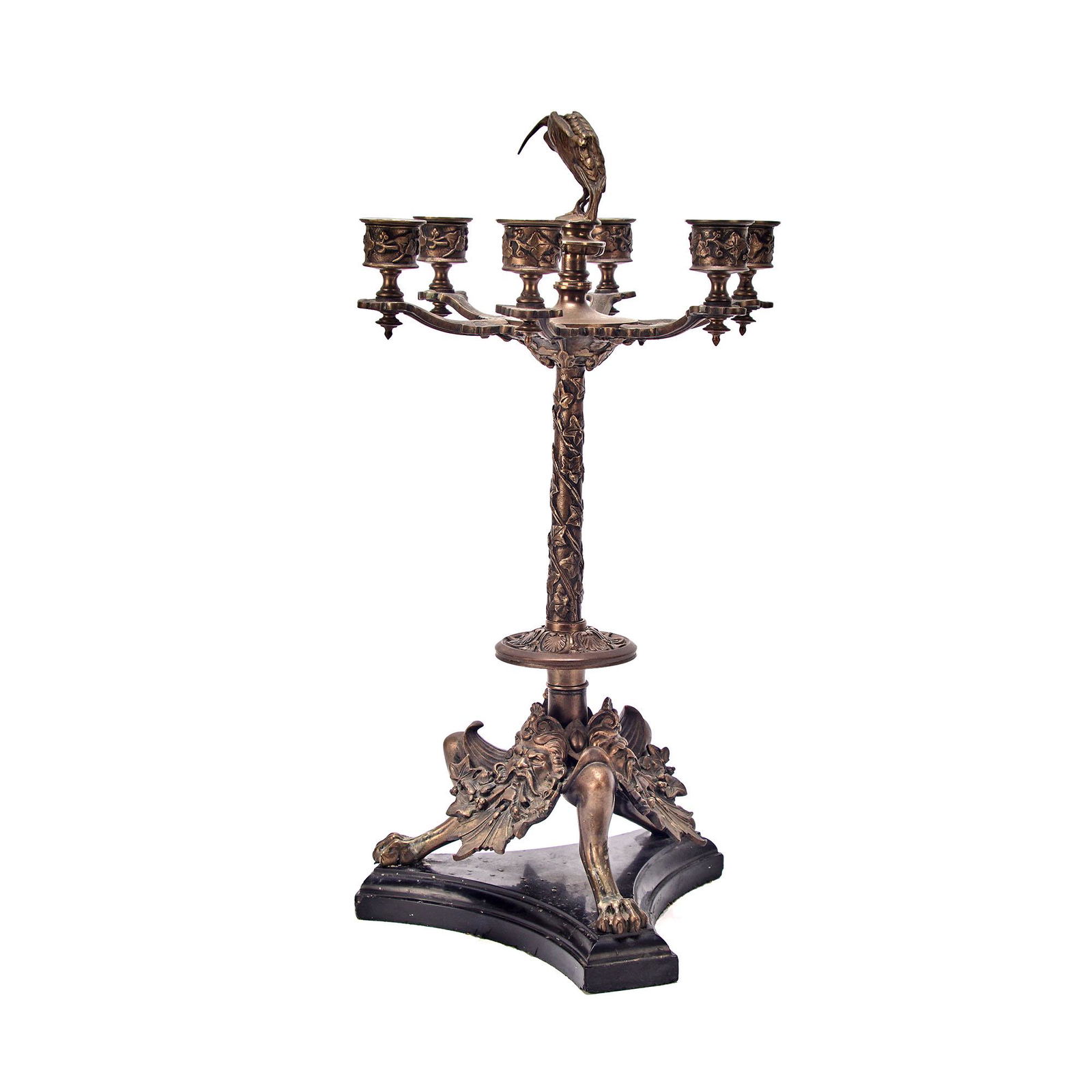 19th Century French Empire Candelabra w/ Detailed Feet (1 of 5)