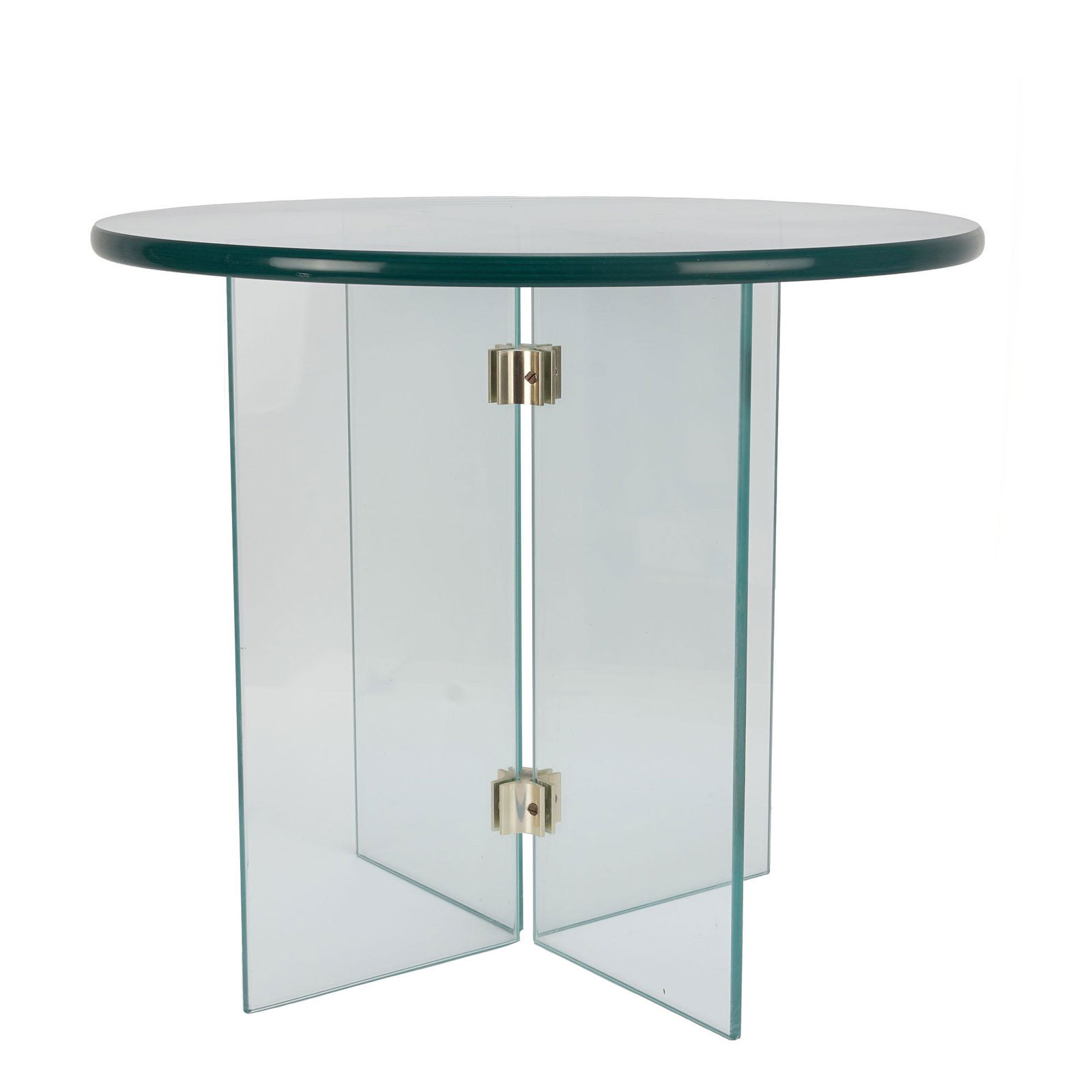 Leon Rosen For Pace Glass Round Side Table (1 of 3)