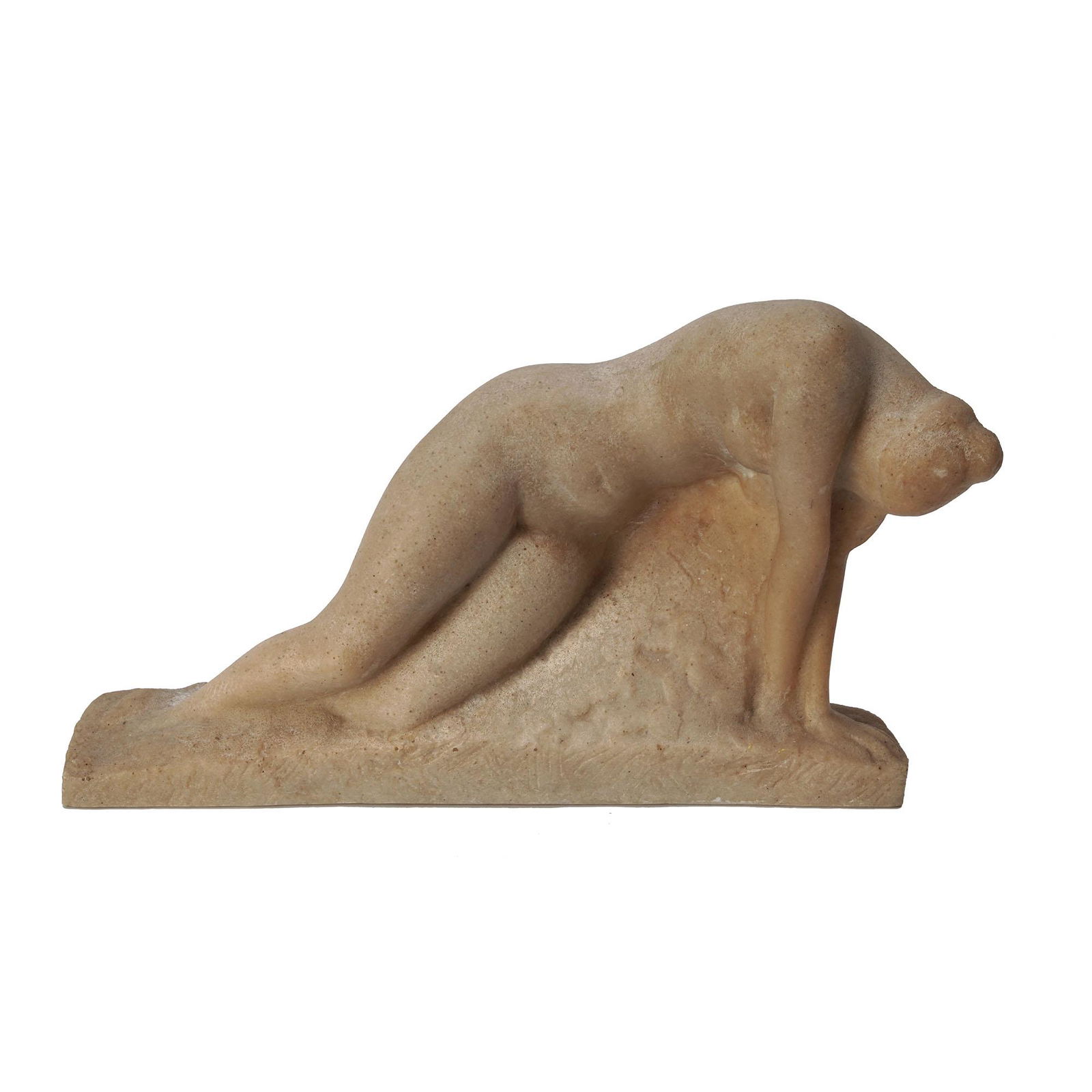 Vincent Glinsky Awakening Nude Sculpture: "The Awakening" is an exclusive work of art by Vincent Glinsky. In addition to being signed by the artist, the sculpture is hand cast in marble-white Foundry-Stone. Shipping Options: Notable Auctions