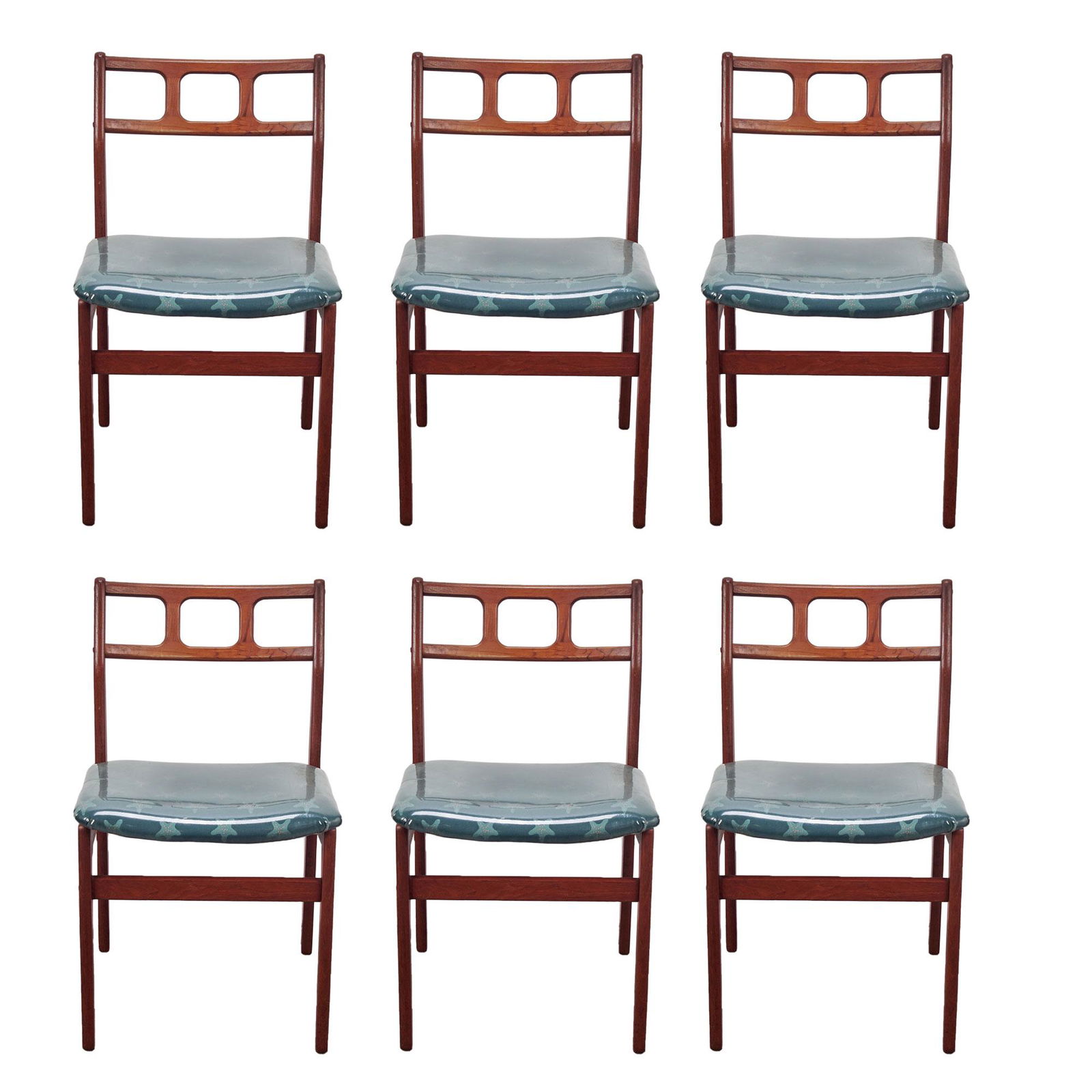 Mid-Century Modern D-Scan Set Of 6 Teak Dining Chairs (1 of 7)