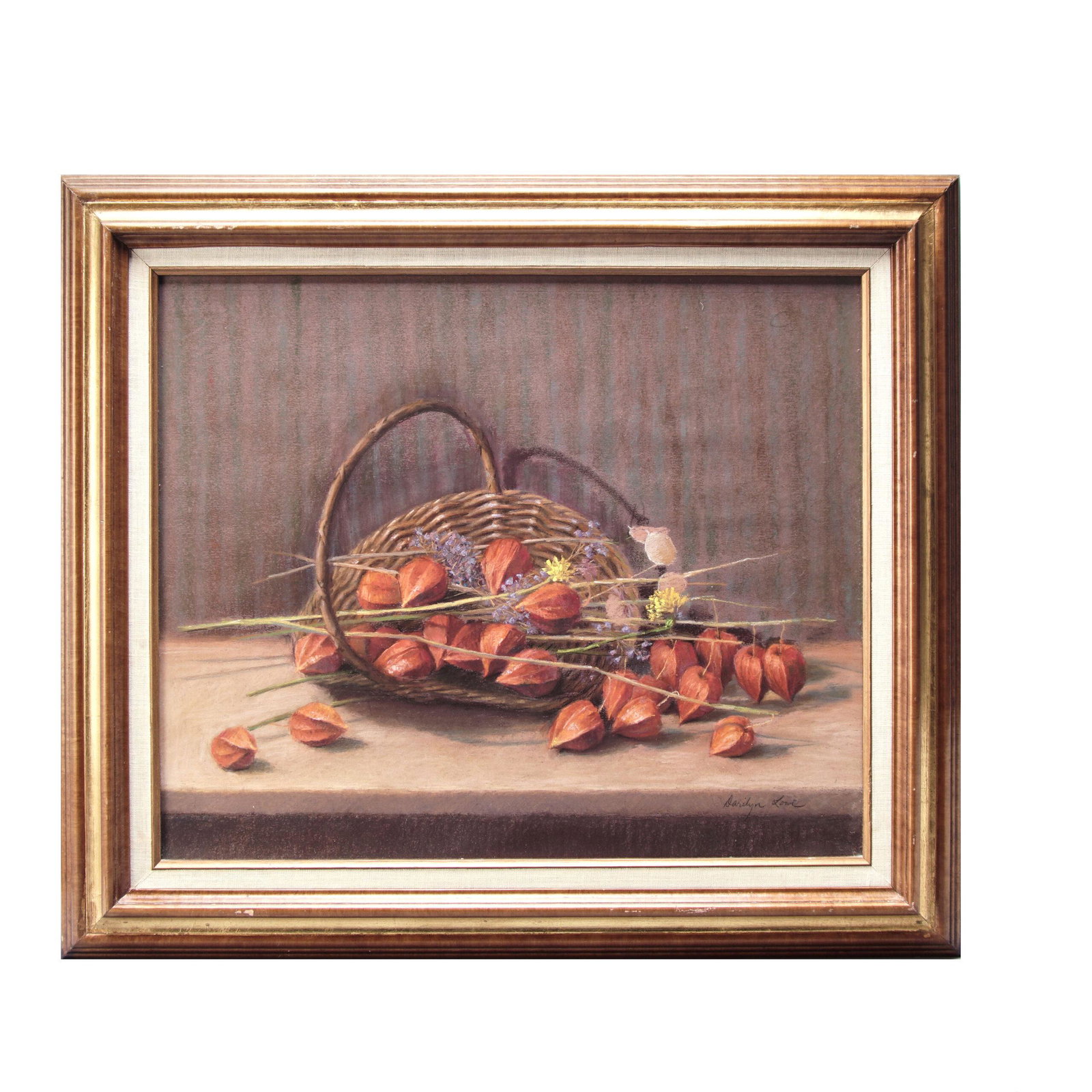 Chinese lanterns Painting Signed By Darilyn lowe: Pastel painting signed by Darilyn Lowe. Condition is great Dimensions Height: 26.5 in. Length: 30.5 in. Width: 3 in. Got something similar to sell? Contact us at www.NotableAuctions.com or email: i