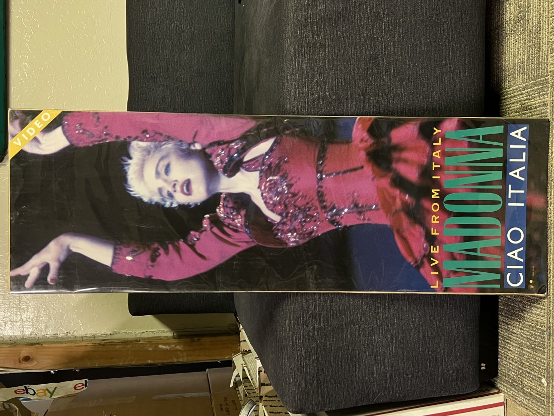 Madonna Live From Italy Ciao Italia 1988 Video Poster: Madonna Live From Italy Ciao Italia 1988 Video PosterBoy Toy IncSmall corner dings / folds12” x 35”