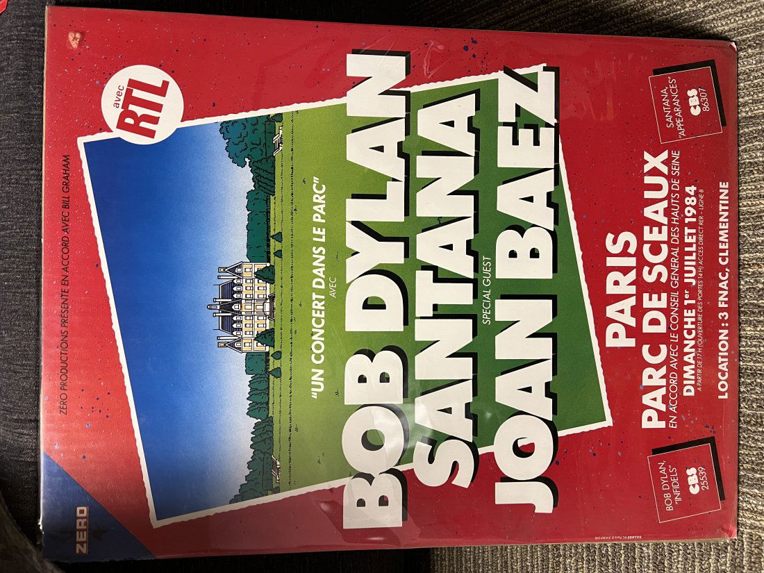 Bob Dylan Santana Joan Baez Paris Parc De Sceaux Concert Poster 1984 (1 of 7)