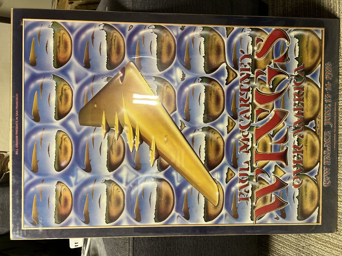 Paul McCartney Wings Over America Cow Palace 1976: Paul McCartney Wings Over America Cow Palace 19761976 Bill Graham / Tea Lautrec Litho - San Francisco Design R. Tuten , S. Mouse KelleyPoster has some edgewear and light cornerwear , still in great co
