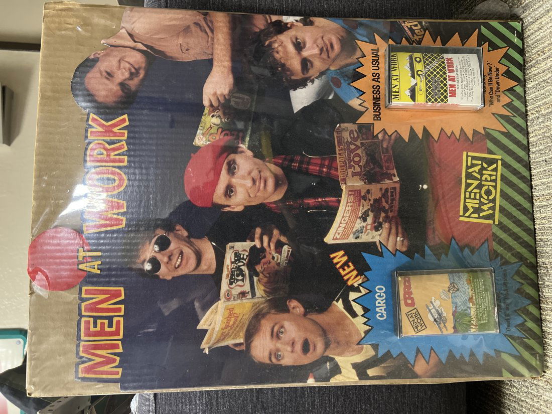 Men at Work 1983 Record Store Display with Cassette Containers (1 of 8)