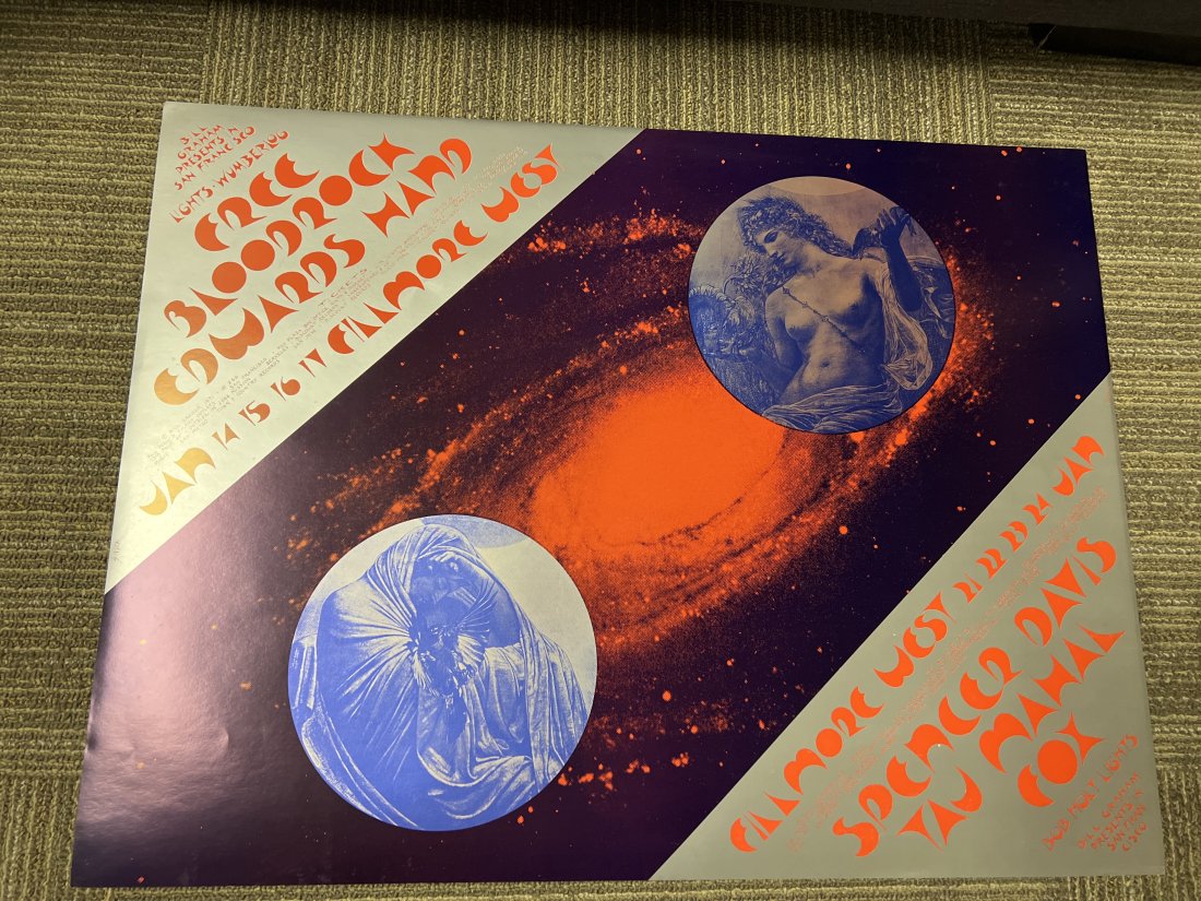 Free, Bloodrock and Edwards Hand at Fillmore West 1971 Poster: Free, Bloodrock and Edwards Hand at Fillmore West 1971 PosterGreat condition minimal to no damage, very slight corner wear and wrinkles. 28” x 21”