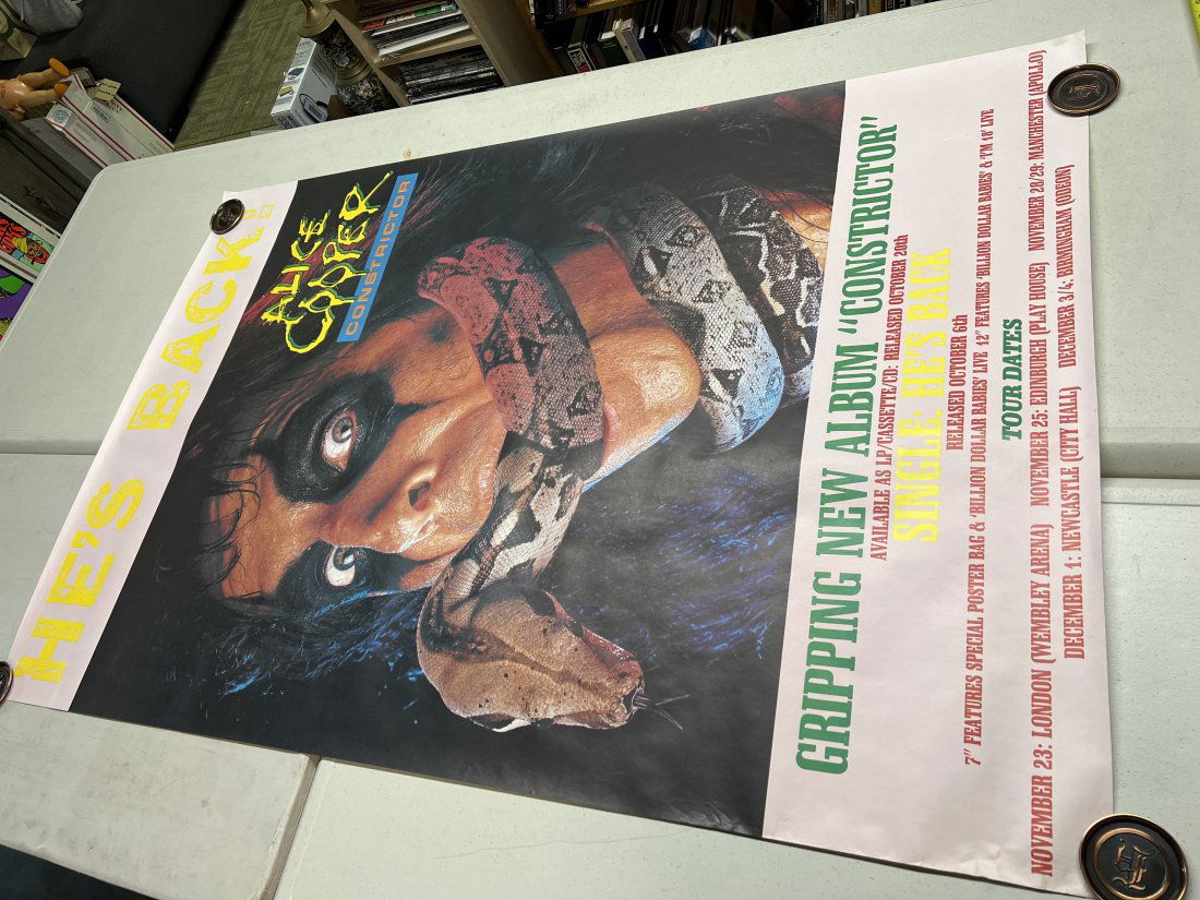 Alice Cooper Constrictor Album Tour Promo Poster (1 of 8)