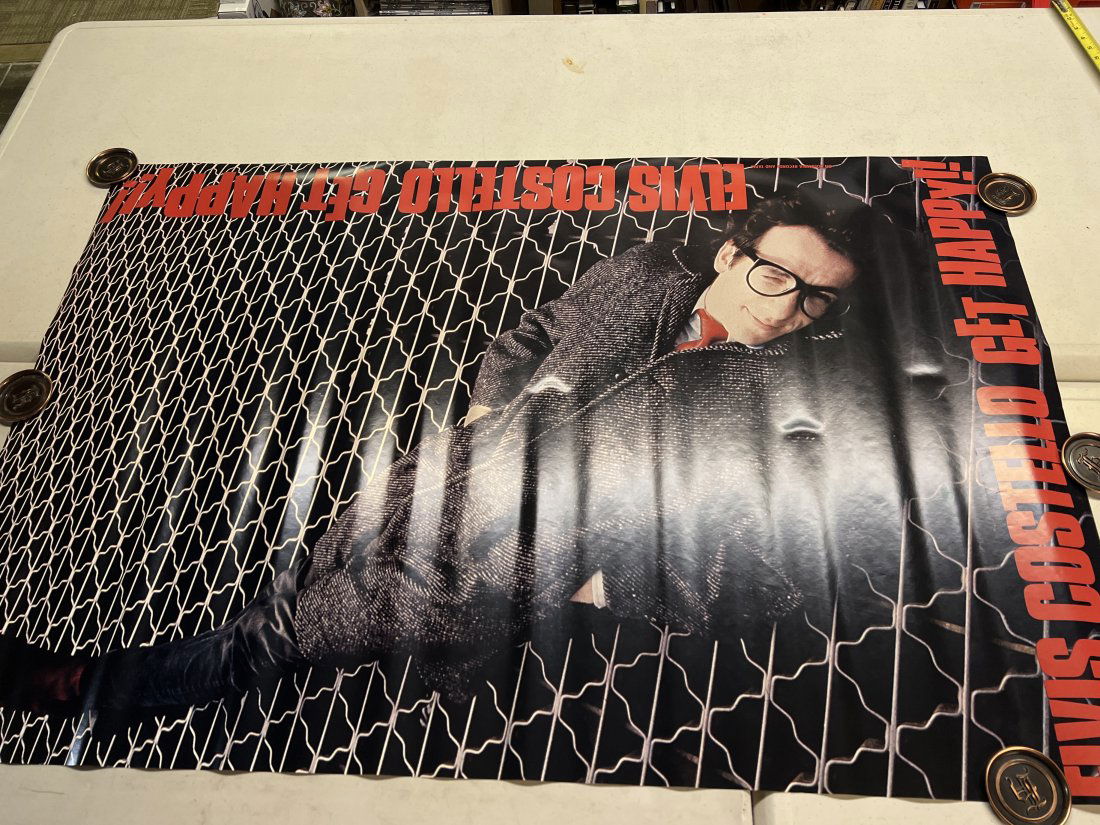 Elvis Costello Get Happy! Album Promo Poster 1980 (1 of 8)