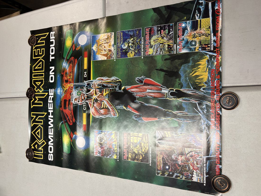 Iron Maiden Somewhere On Tour 1986 Promo Poster (1 of 7)