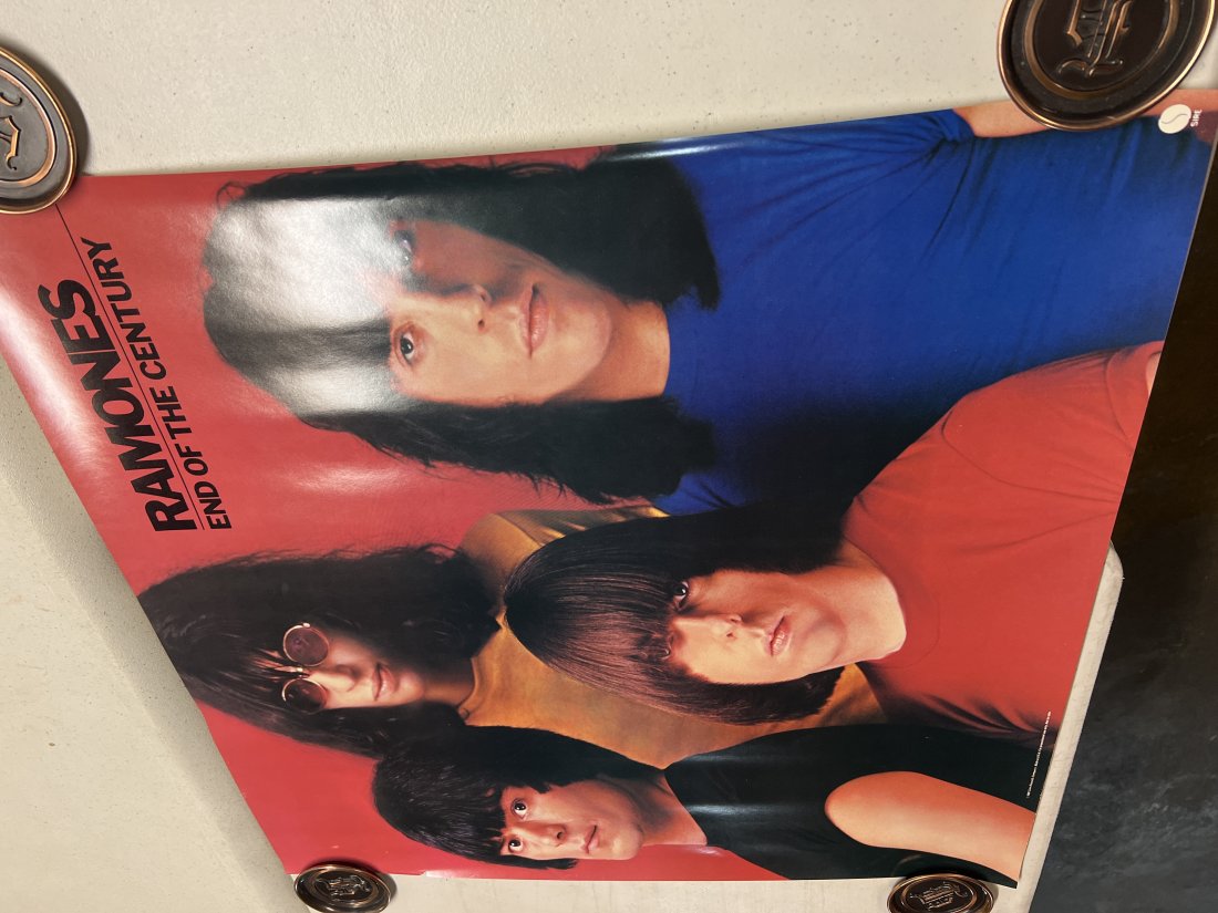 The Ramones End Of Century 1980 Album Promo: The Ramones End Of Century 1980 Album Promo , has edgewear and is torn on left edge , 23” x 23” ,
