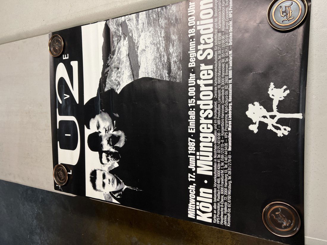 1987 U2 live UK/Germany tour poster (1 of 6)
